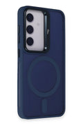Mey İthalat® Samsung Galaxy S24 Flet Lens Magsafe Kapak - Lacivert