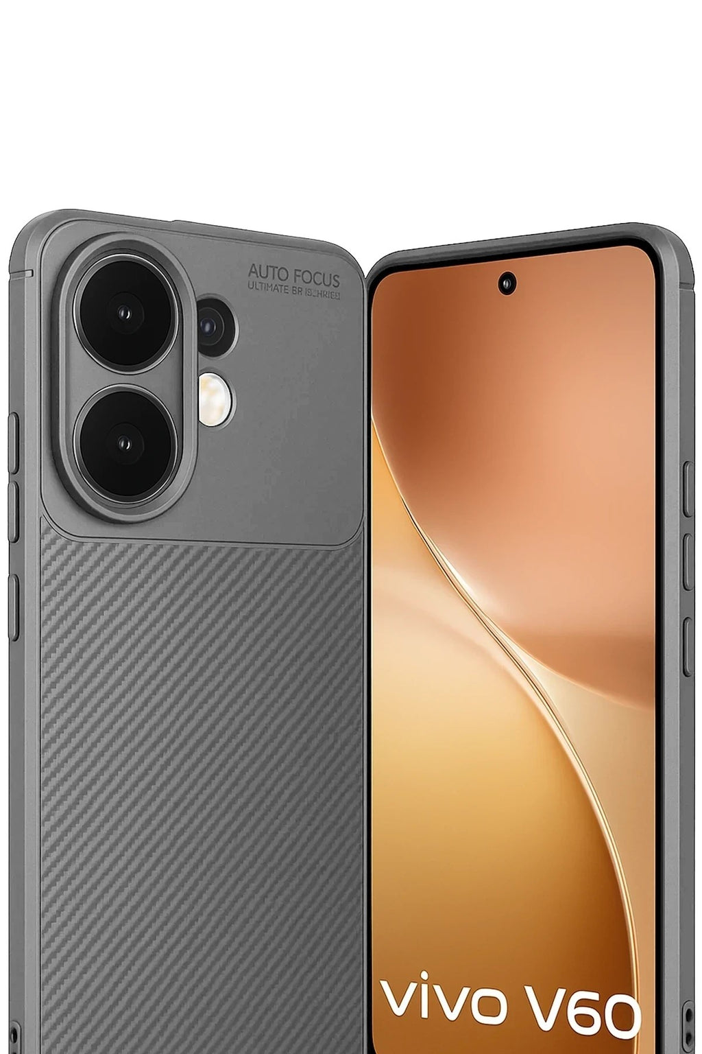 Mey İthalat® Vivo V60 5G Auto Focus Karbon Kapak - Gri
