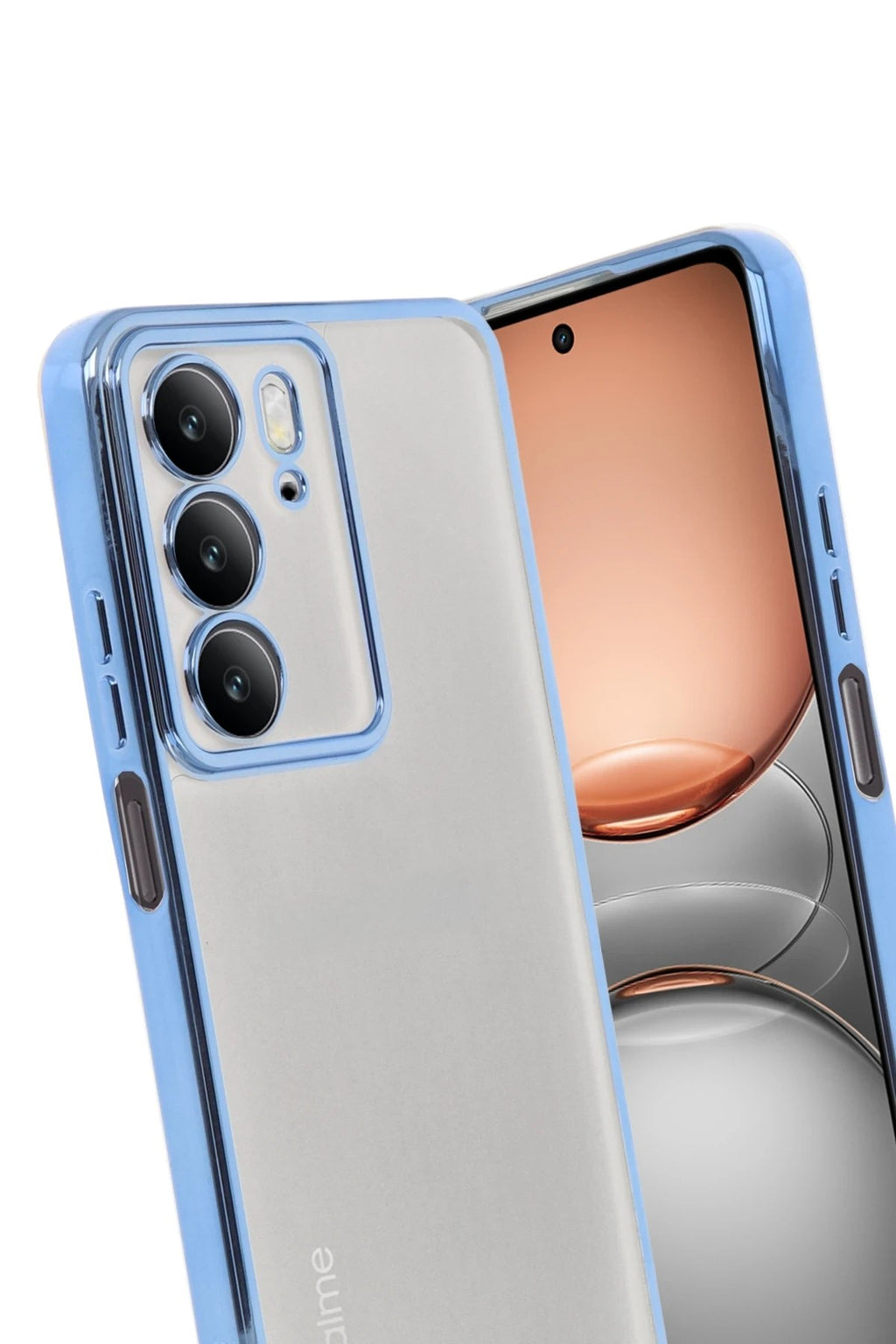 Mey İthalat® Realme C75 4G Kılıf Lensli Silikon - Açık Mavi