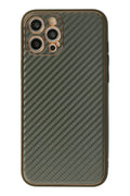 Mey İthalat® iPhone 12 Pro Kılıf Coco Karbon Silikon - Füme