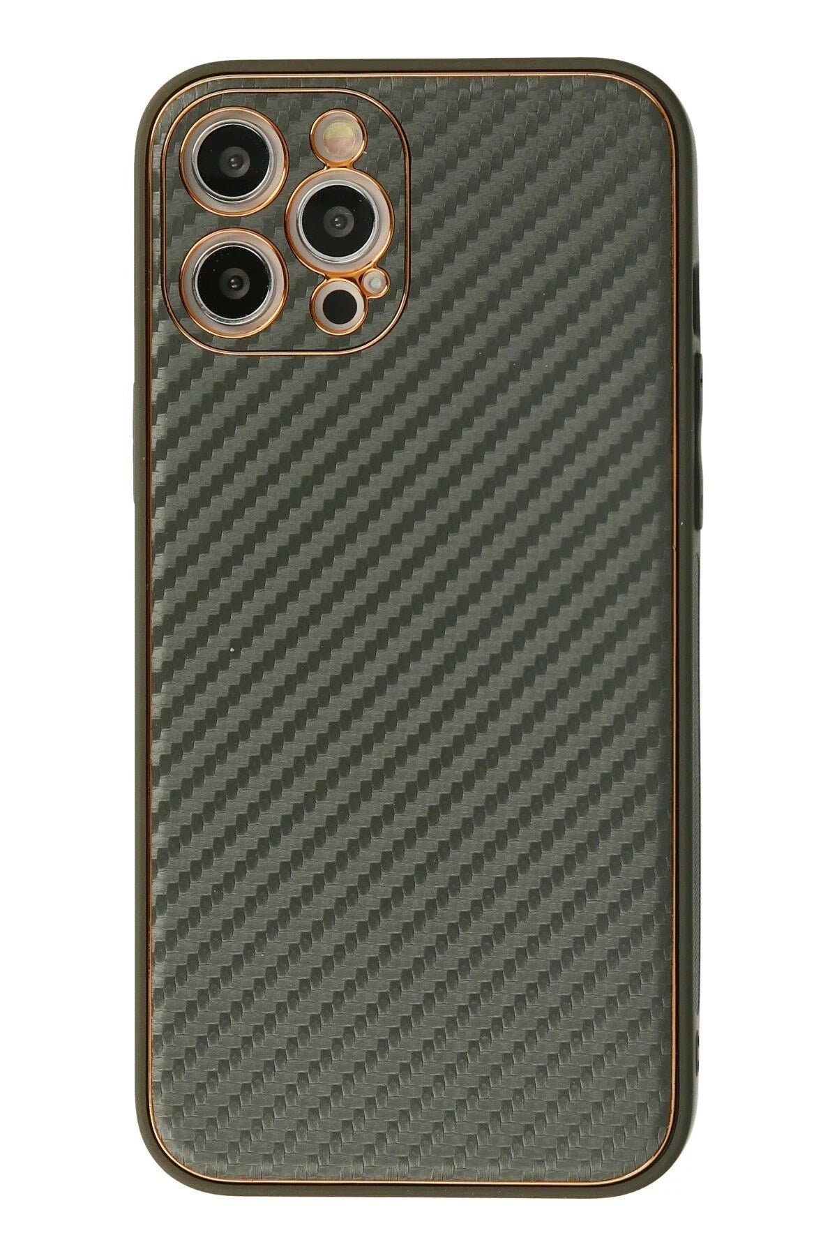 Mey İthalat® iPhone 12 Pro Kılıf Coco Karbon Silikon - Füme