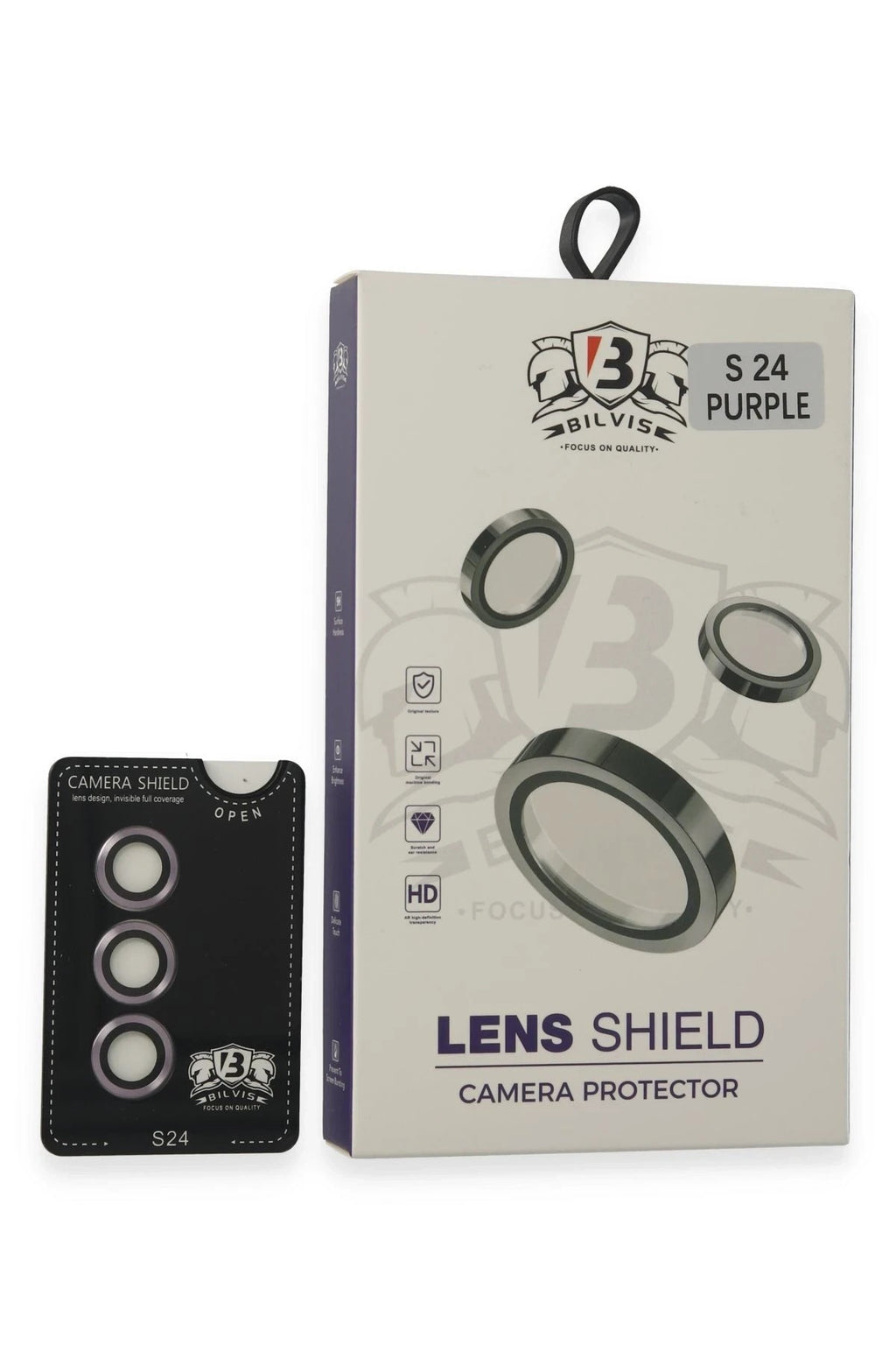Mey İthalat® Samsung Galaxy S24 Bilvis Titan Kamera Lens - Derin Mor