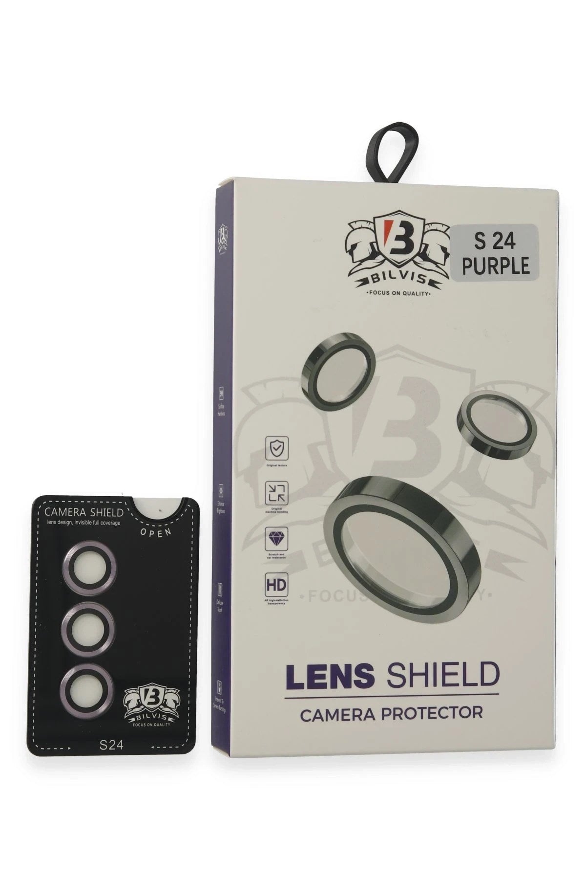 Mey İthalat® Samsung Galaxy S24 Bilvis Titan Kamera Lens - Derin Mor