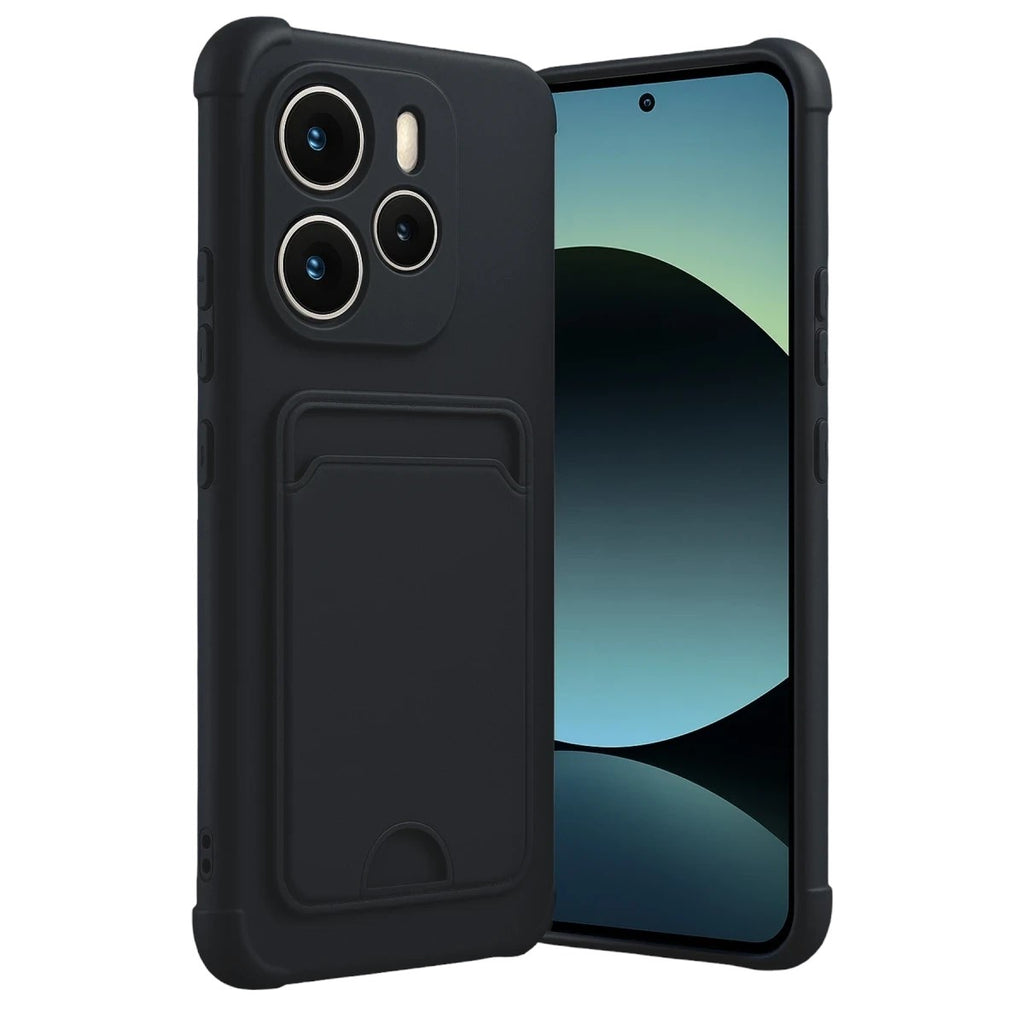 Mey İthalat® Redmi Note 14 4G Kelvin Kartvizitli Silikon - Siyah