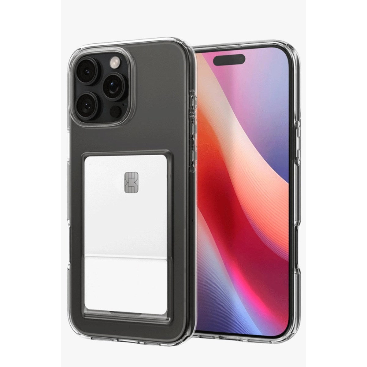 Mey İthalat® iPhone 16 Pro Max Kılıf Kart Şeffaf Silikon - Şeffaf