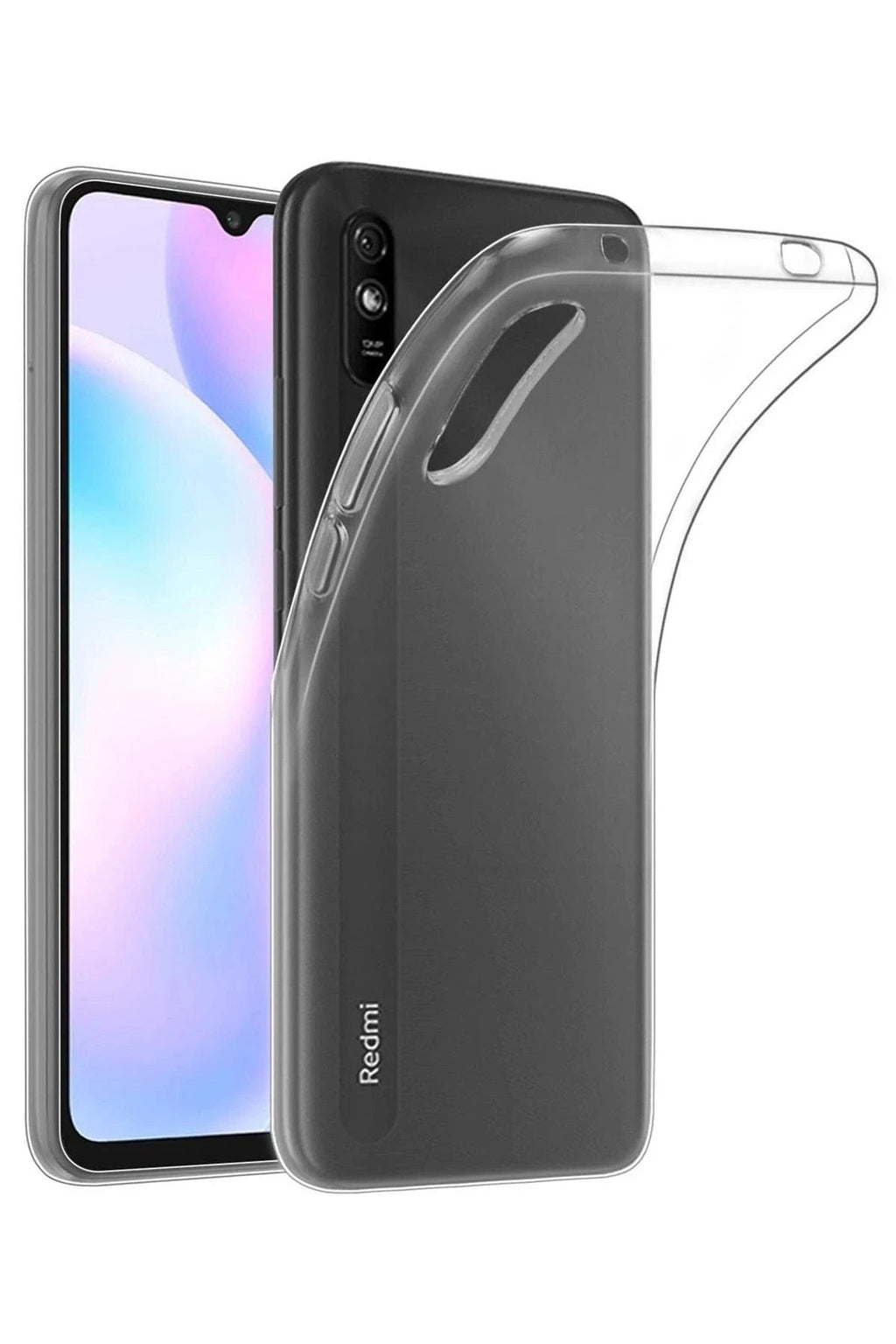 Mey İthalat® Redmi 9A Kılıf Lüx Şeffaf Silikon - Şeffaf