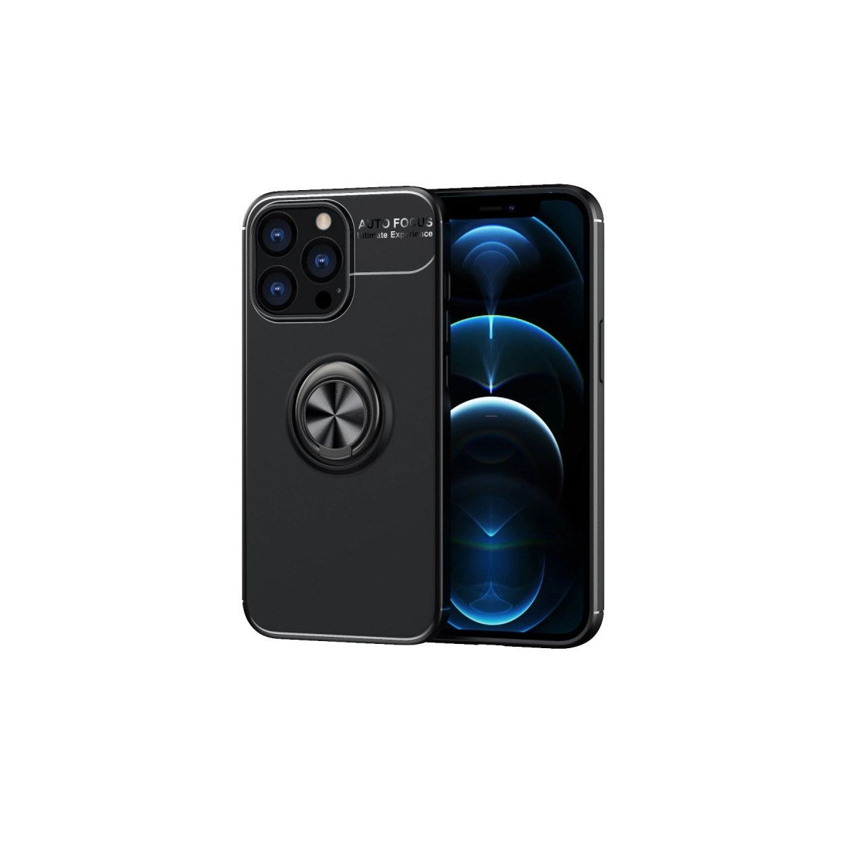 Mey İthalat® iPhone 13 Pro Kılıf Range Yüzüklü Silikon - Siyah