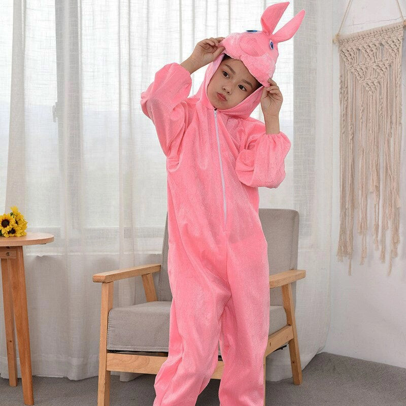 Mey İthalat® Çocuk Tavşan Kostümü Pembe Renk 6-7 Yaş 120 cm