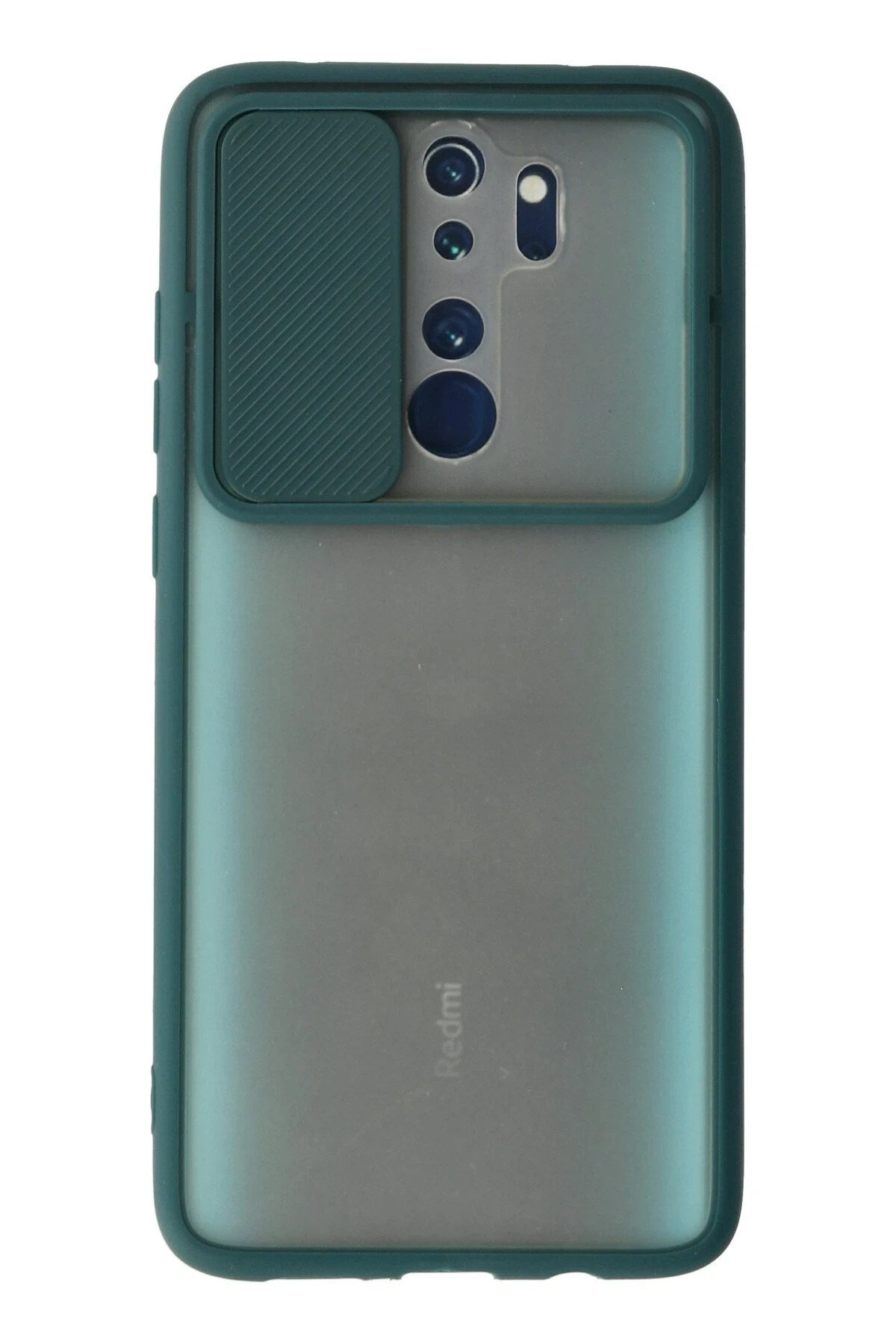 Mey İthalat® Redmi Note 8 Pro Kılıf Palm Buzlu Kamera Sürgülü Silikon - Yeşil