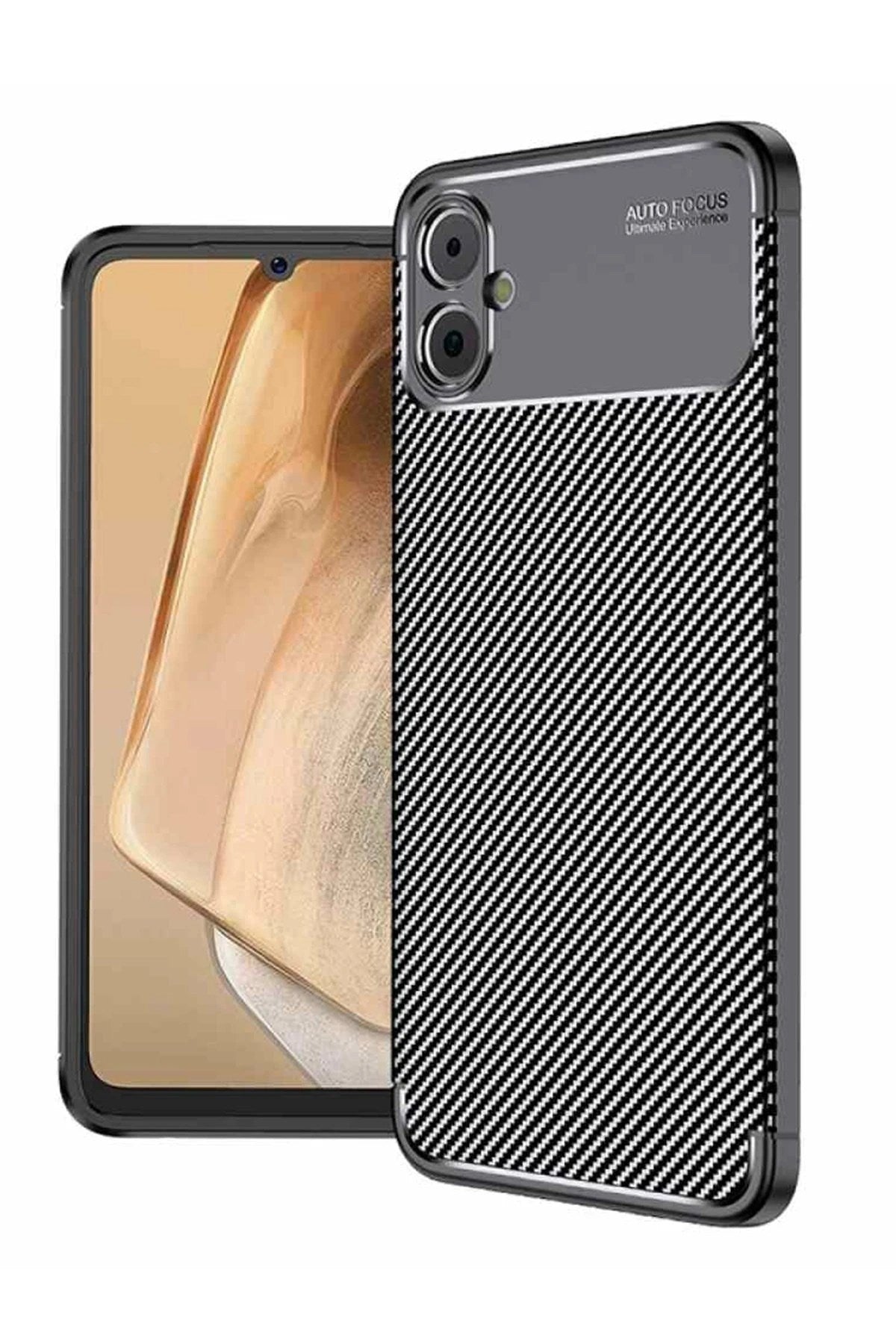 Mey İthalat® Samsung Galaxy A05 Kılıf Auto Focus Karbon Kapak - Siyah