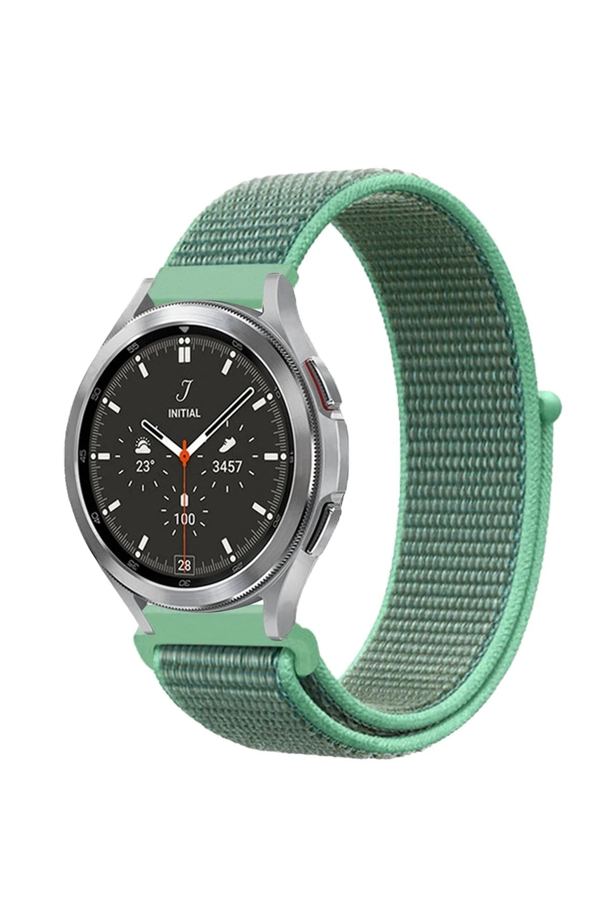 Mey İthalat® Watch 22mm Hasırlı Cırtcırtlı Kordon - Turkuaz1