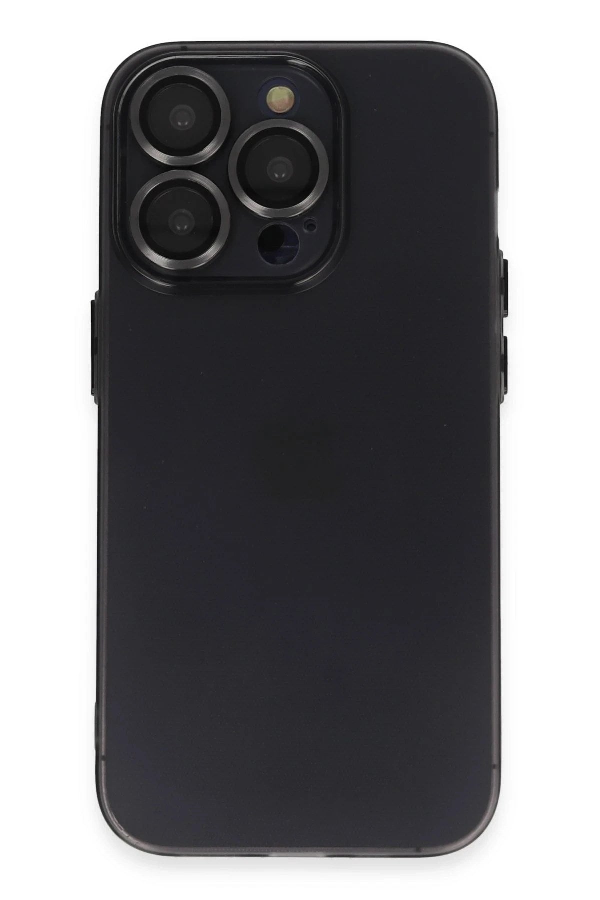 Mey İthalat® iPhone 13 Pro Max Kılıf Luko Lens Silikon - Siyah