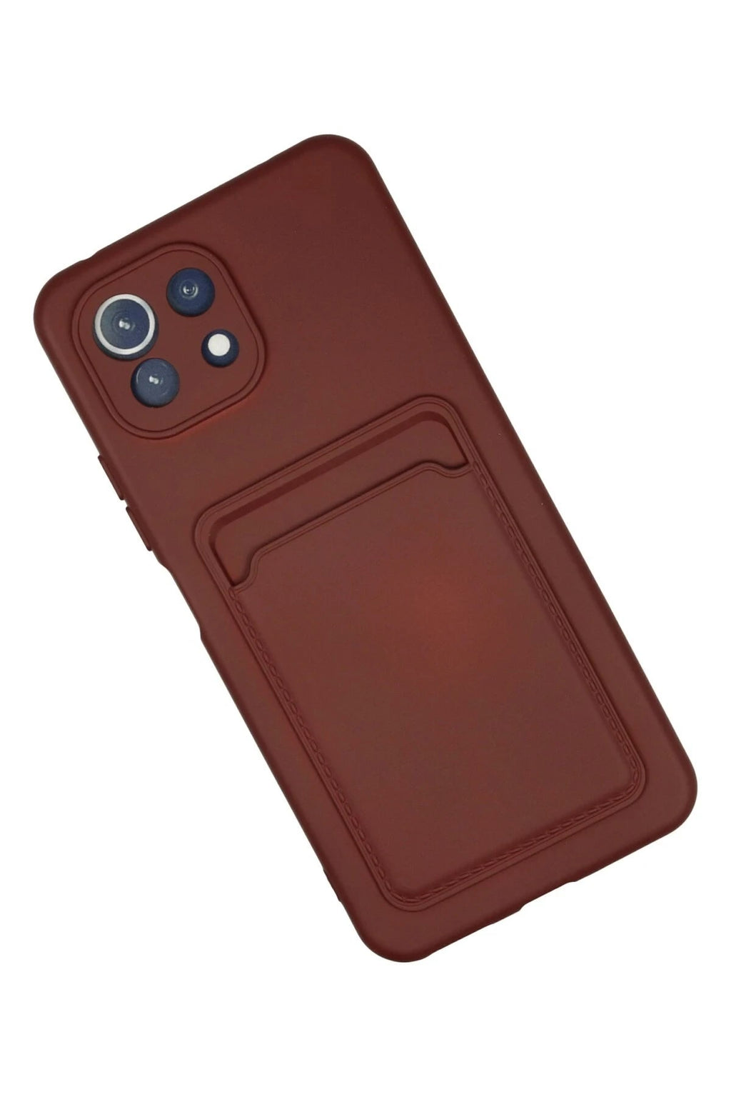 Mey İthalat® Mi 11 Kılıf Kelvin Kartvizitli Silikon - Bordo