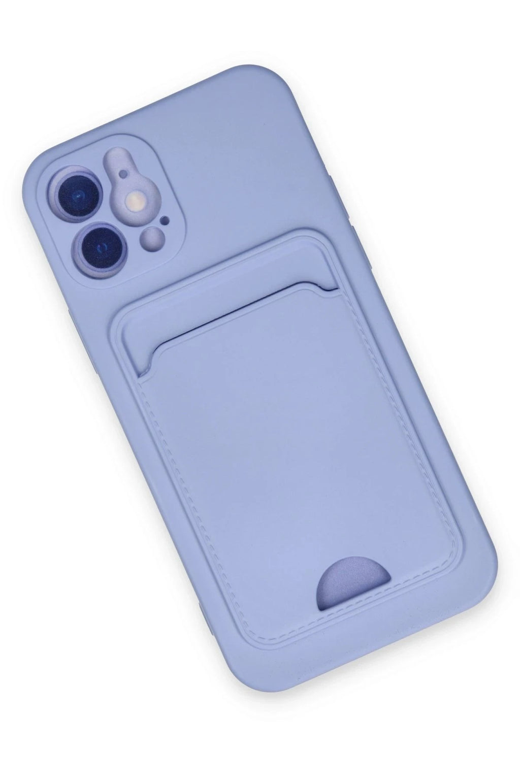 Mey İthalat® iPhone 12 Kılıf Kelvin Kartvizitli Silikon - Lila