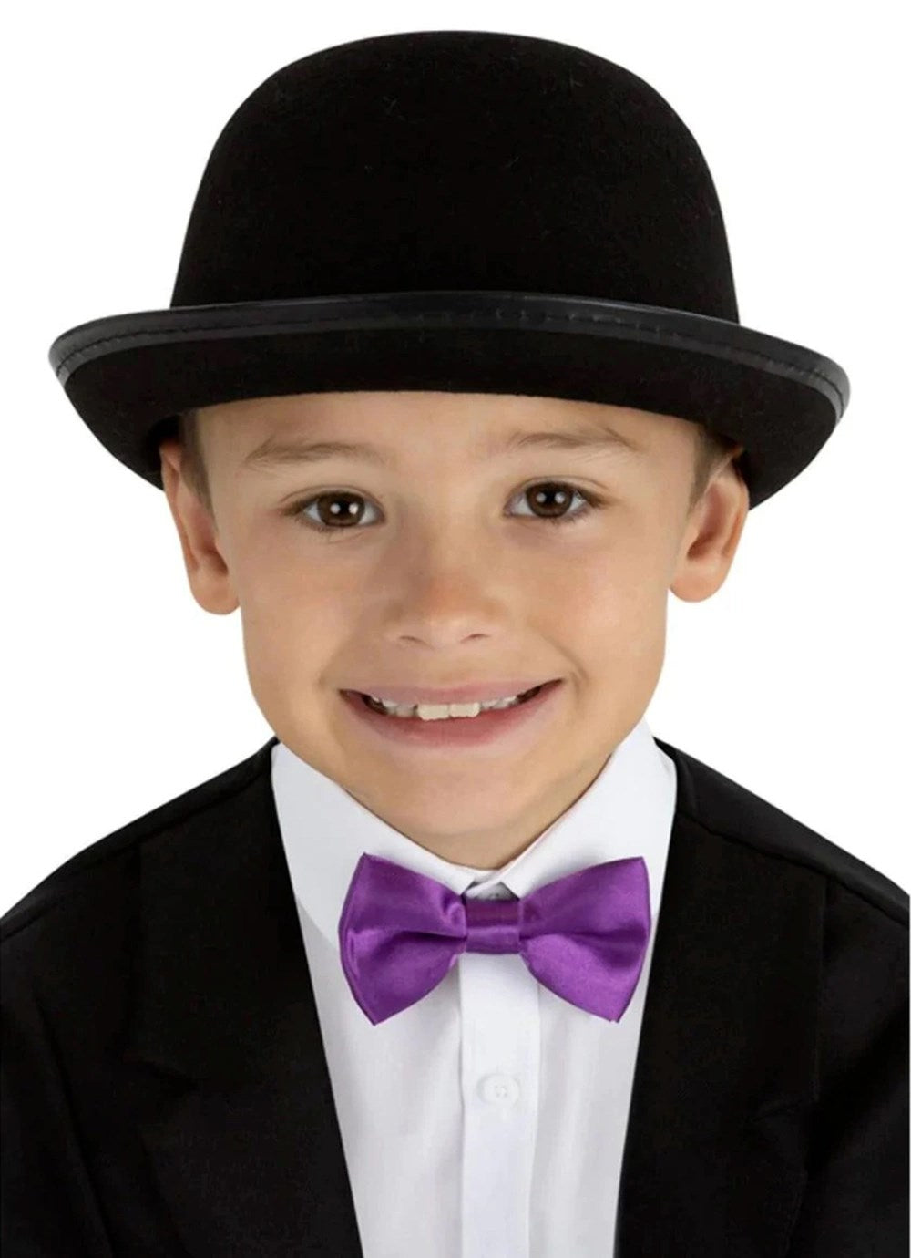 Mey İthalat® Charlie Chaplin Stil Çocuk Şapkası – Siyah Melon Parti Şapkası