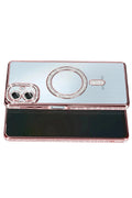 Mey İthalat® Samsung Galaxy A07 4G Joke Simli Magneticsafe Kılıf - Pembe
