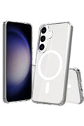 Mey İthalat® Samsung Galaxy S24 Kılıf Magneticsafe Şeffaf Silikon - Şeffaf