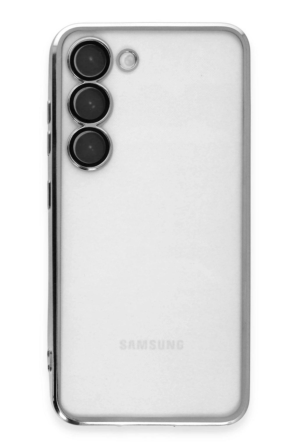 Mey İthalat® Samsung Galaxy S24 Kılıf Lensli Silikon - Gümüş