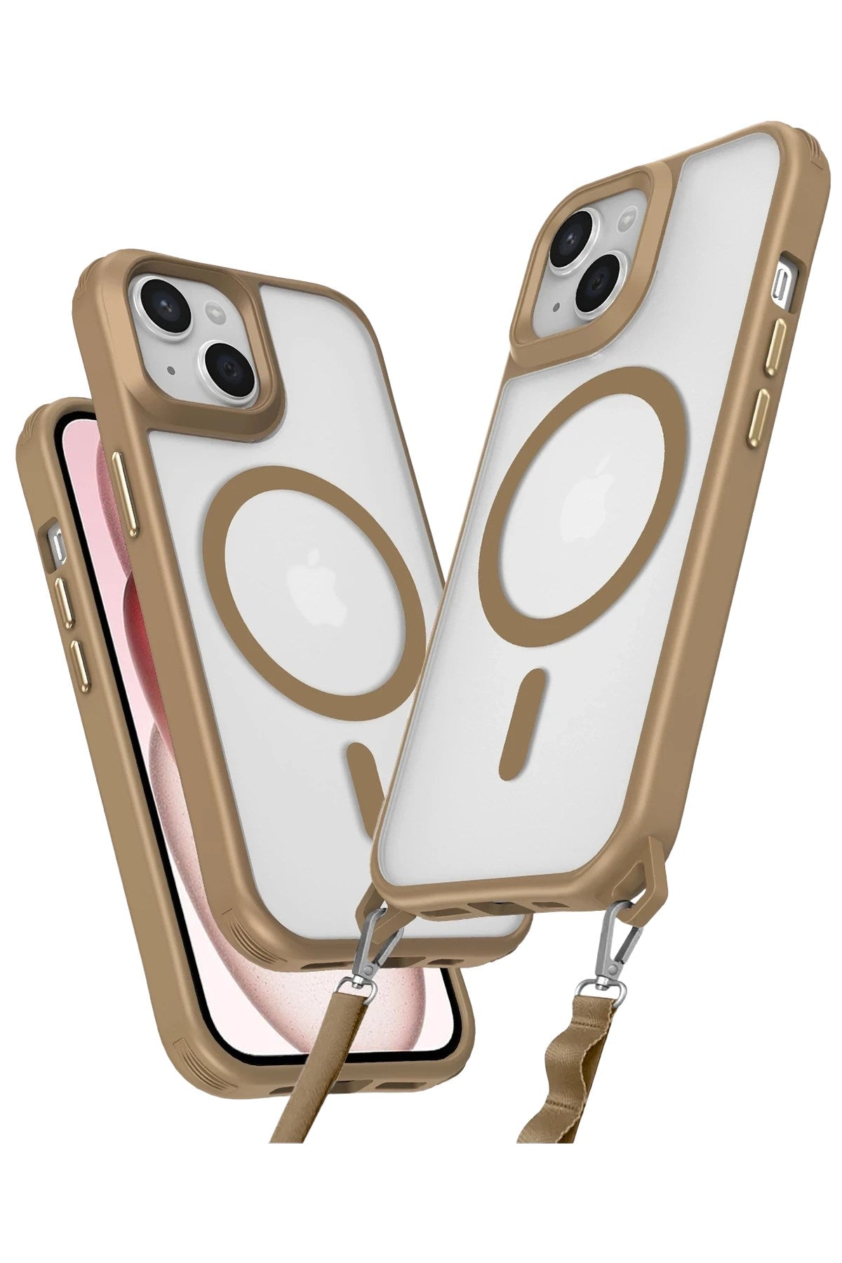 Mey İthalat® iPhone 15 Kılıf Enka Magsafe Silikon Kılıf - Desert