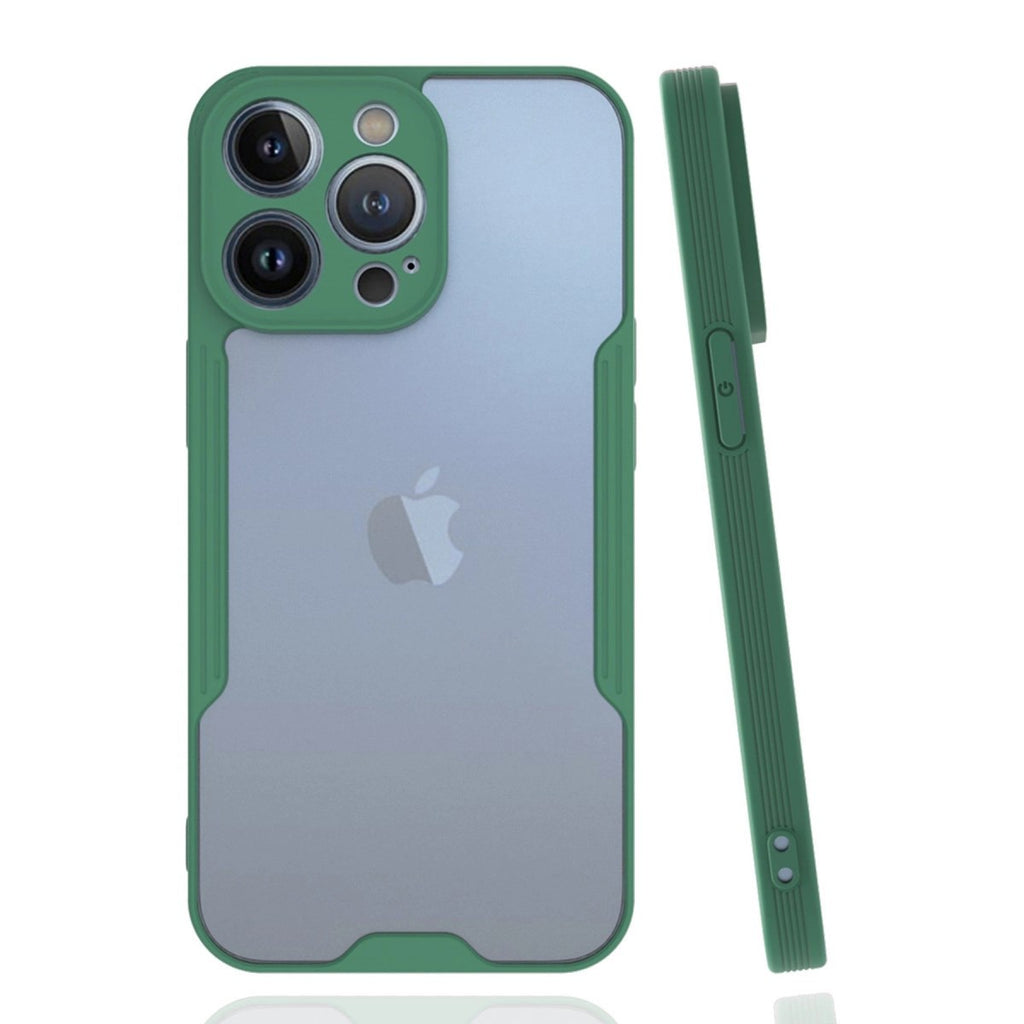 Mey İthalat® iPhone 14 Pro Kılıf Platin Silikon - Yeşil