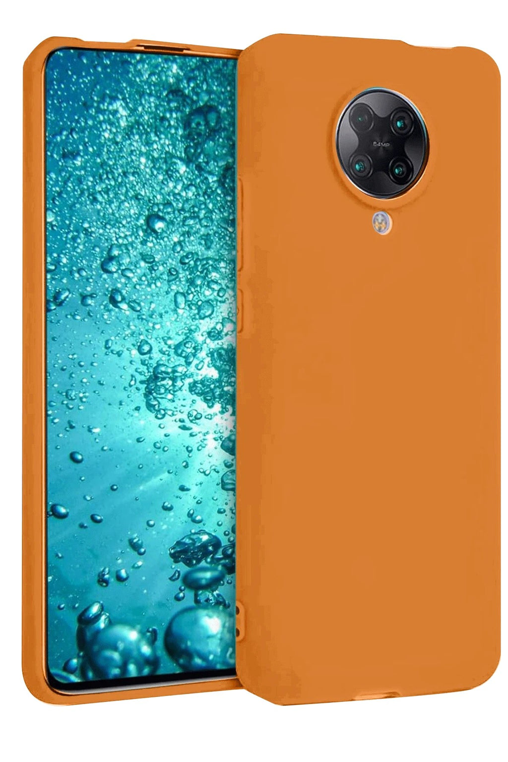 Mey İthalat® Redmi K30 Pro Kılıf Nano içi Kadife Silikon - Turuncu