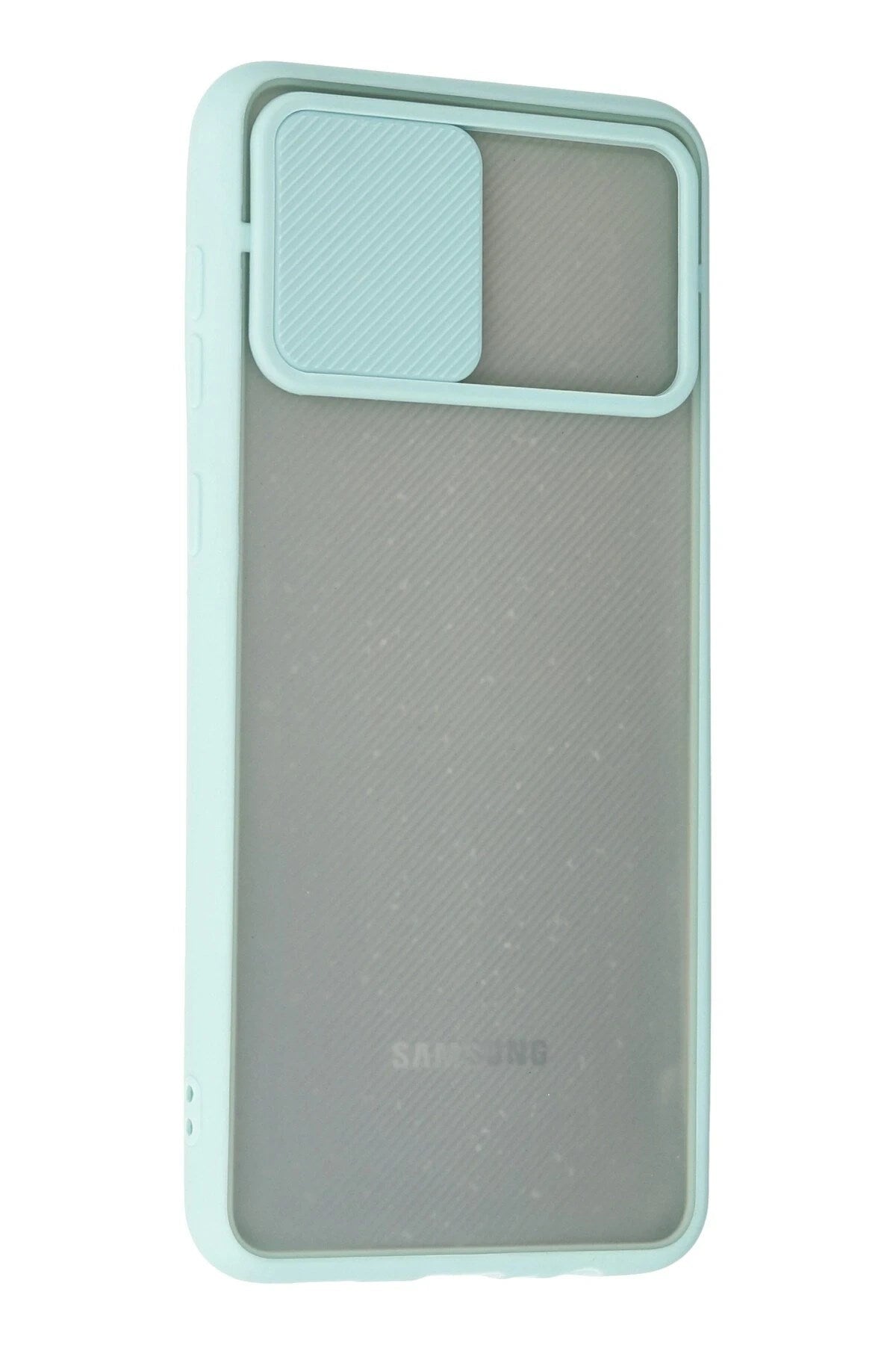 Mey İthalat® Samsung Galaxy A02 Kılıf Palm Buzlu Kamera Sürgülü Silikon - Turkuaz