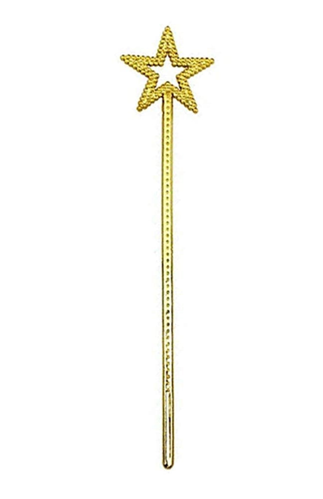 Mey İthalat® Altın Renk Yıldız Peri Asası Peri Değneği 34 cm 1 Adet
