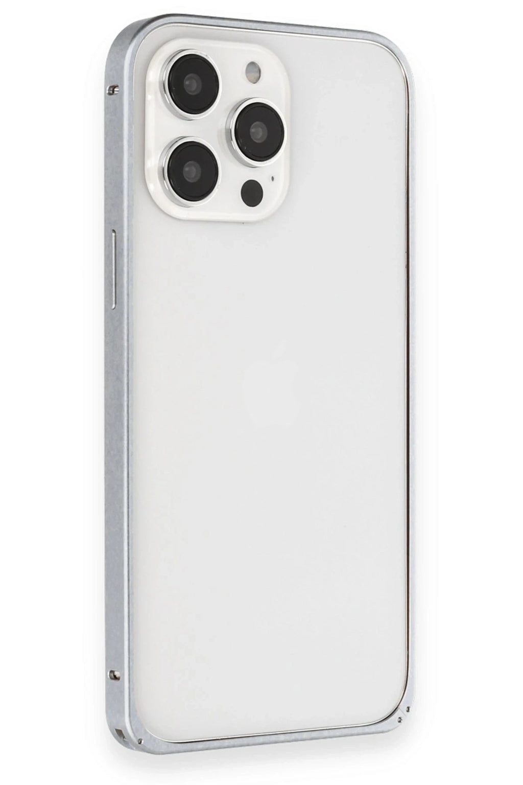 Mey İthalat® iPhone 15 Pro Max Metal Bumper Mat Kapak - Gri