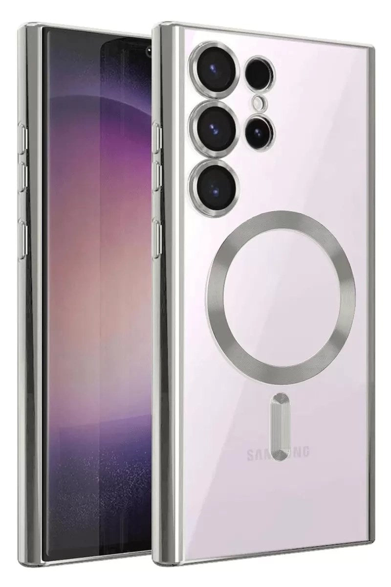 Mey İthalat® Samsung Galaxy S25 Ultra Kılıf Kross Magneticsafe Kapak - Gümüş