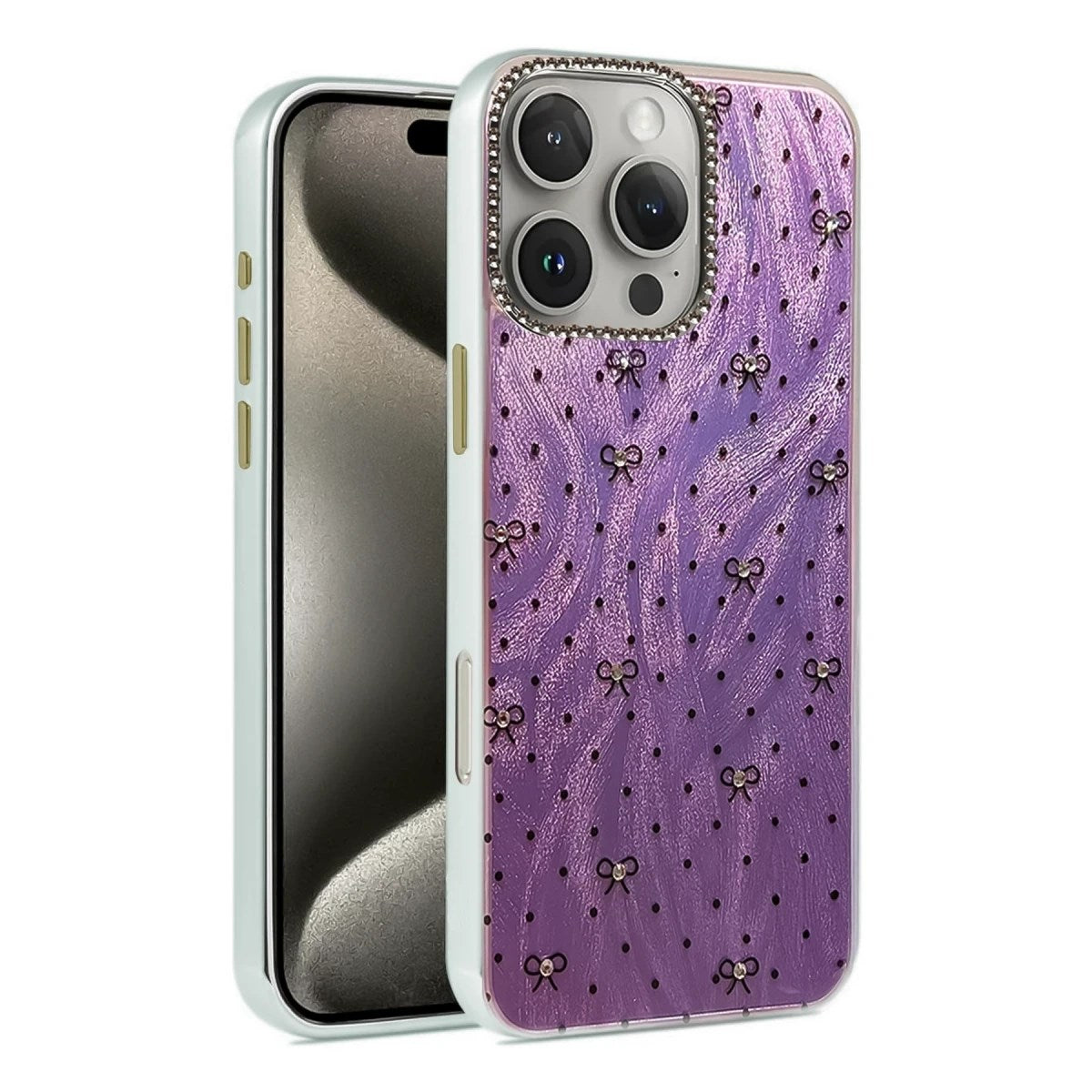 Mey İthalat® iPhone 16 Pro Kılıf Blade Aynalı Desenli Kapak - Desen 2