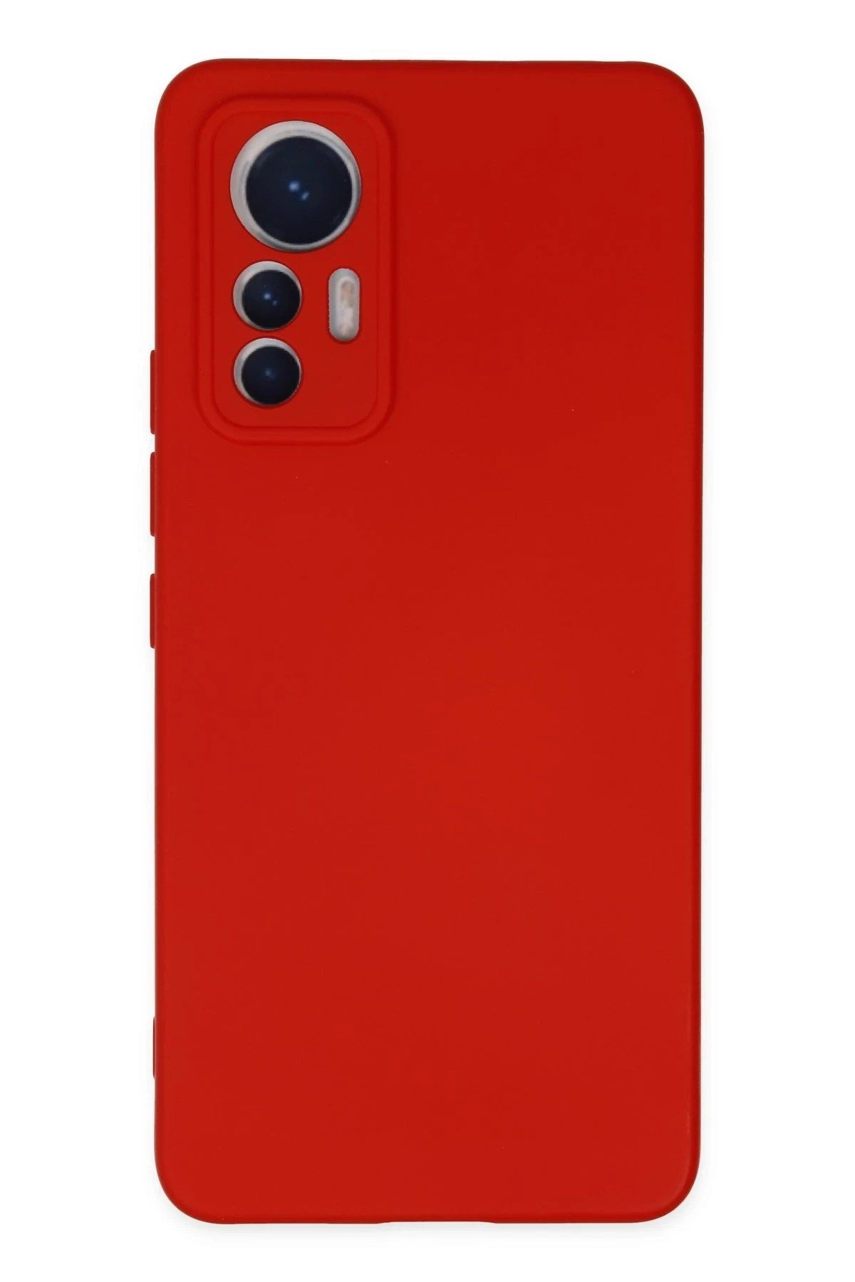 Mey İthalat® Mi 12 Lite Kılıf Nano içi Kadife Silikon - Kırmızı