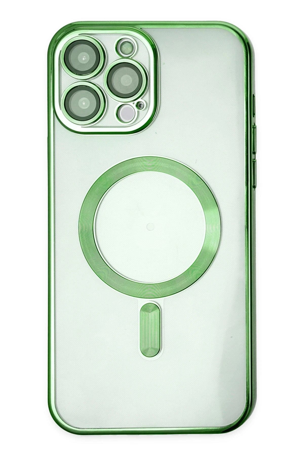 Mey İthalat® iPhone 14 Pro Kılıf Kross Magneticsafe Kapak - Koyu Yeşil