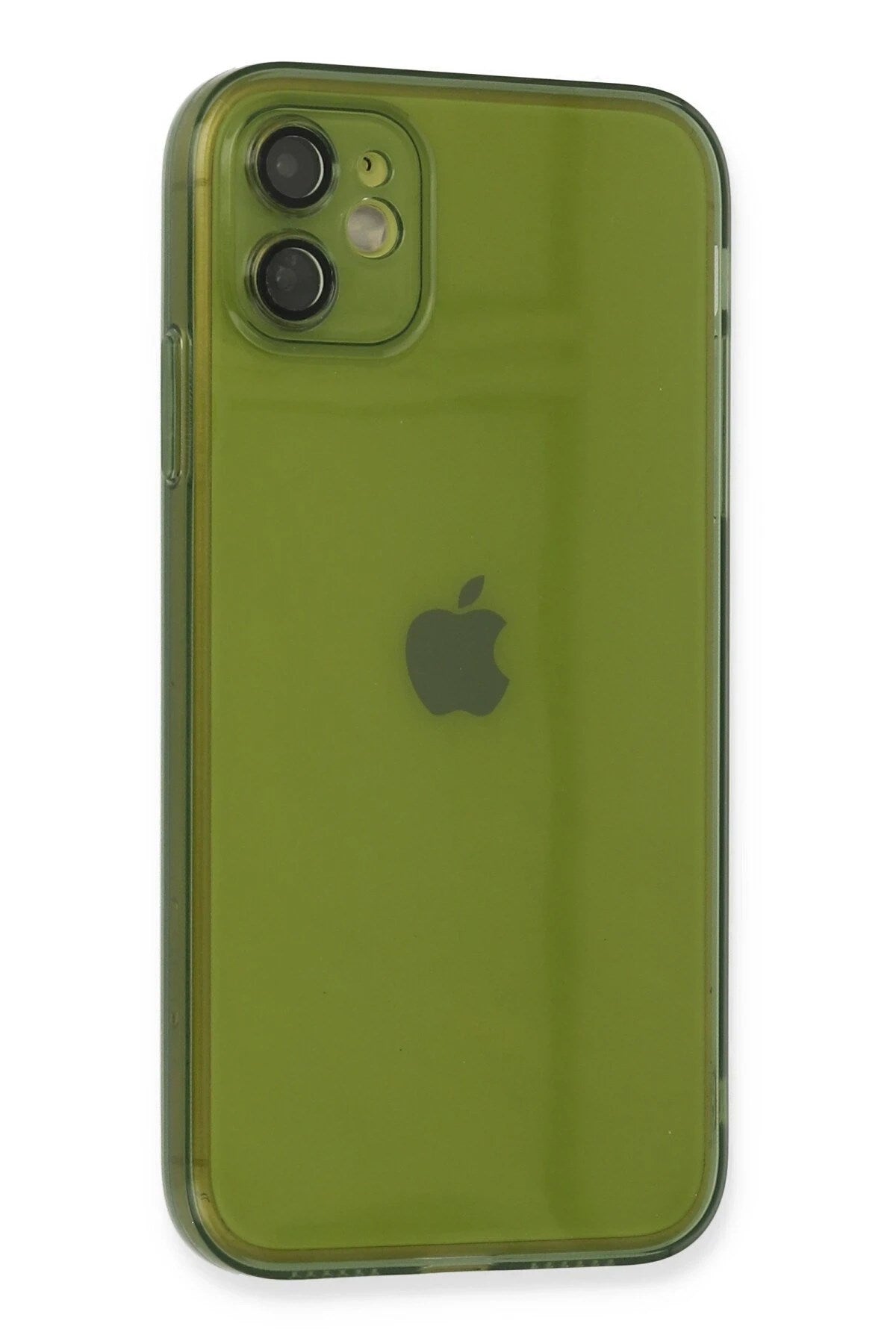 Mey İthalat® iPhone 12 Kılıf Fly Lens Silikon - Yeşil