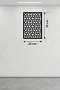 Mey İthalat® Geometrik Yıldız Geçme Ahşap Duvar Tablosu - 25x35 cm Lazer Kesim Selçuklu Motifi