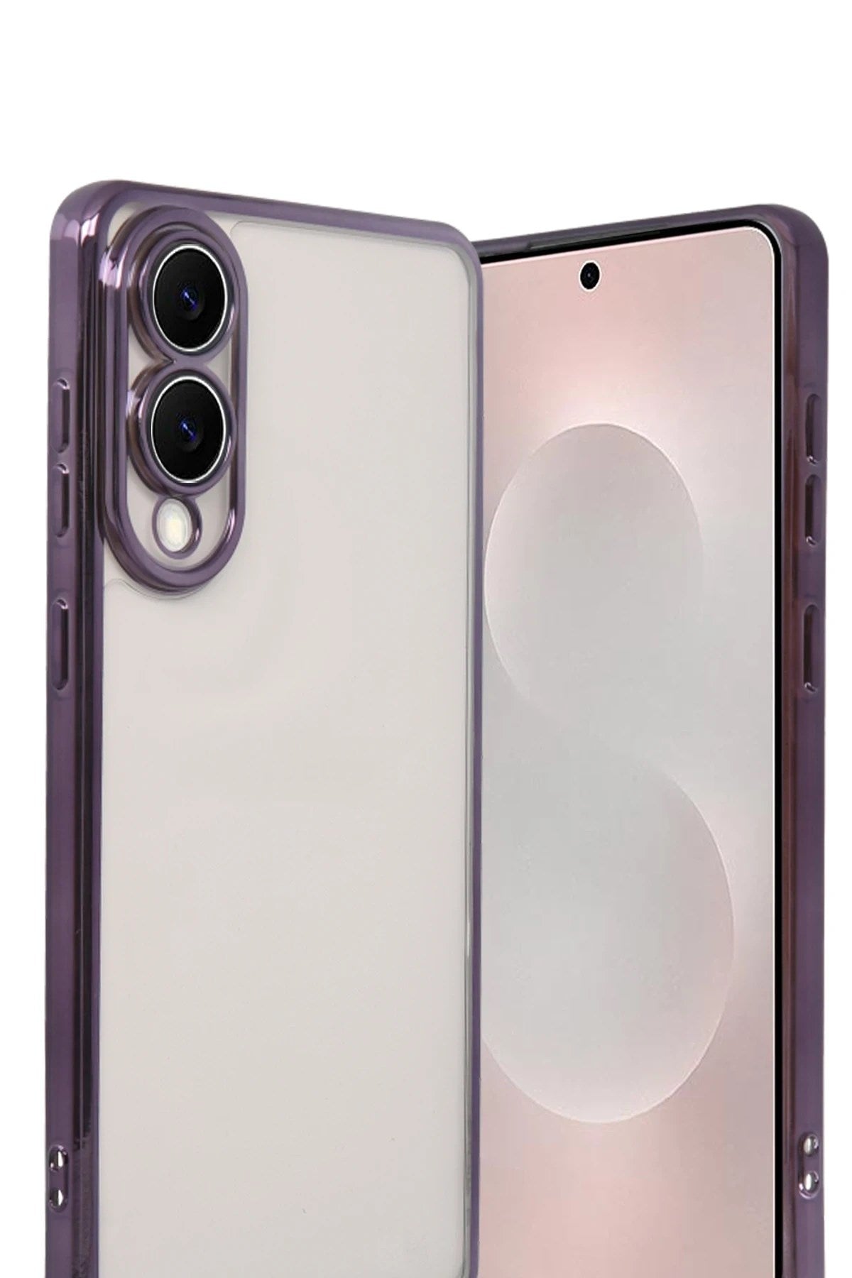 Mey İthalat® Samsung Galaxy S25 Edge Lensli Silikon - Mor