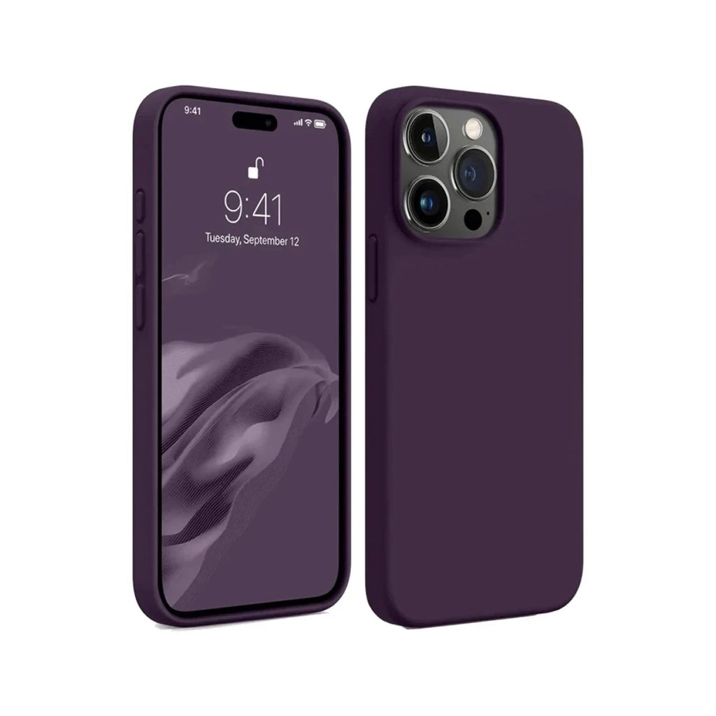 Mey İthalat® iPhone 15 Pro Max Kılıf First Silikon - Mürdüm
