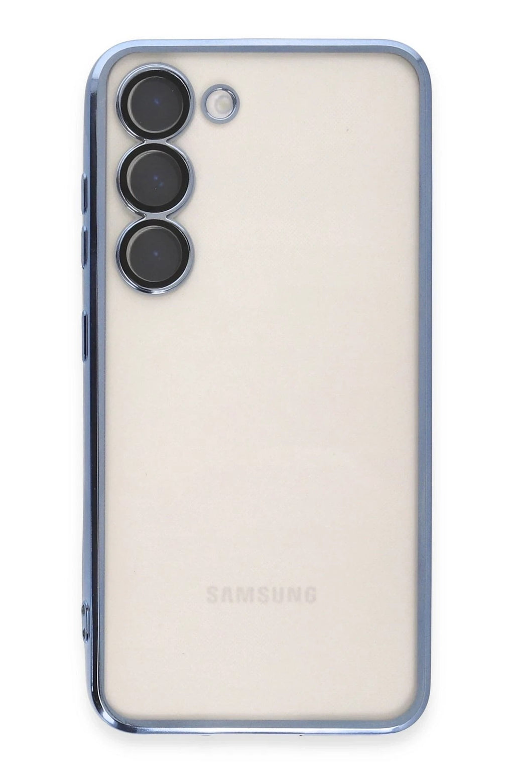 Mey İthalat® Samsung Galaxy S23 Kılıf Lensli Silikon - Açık Mavi