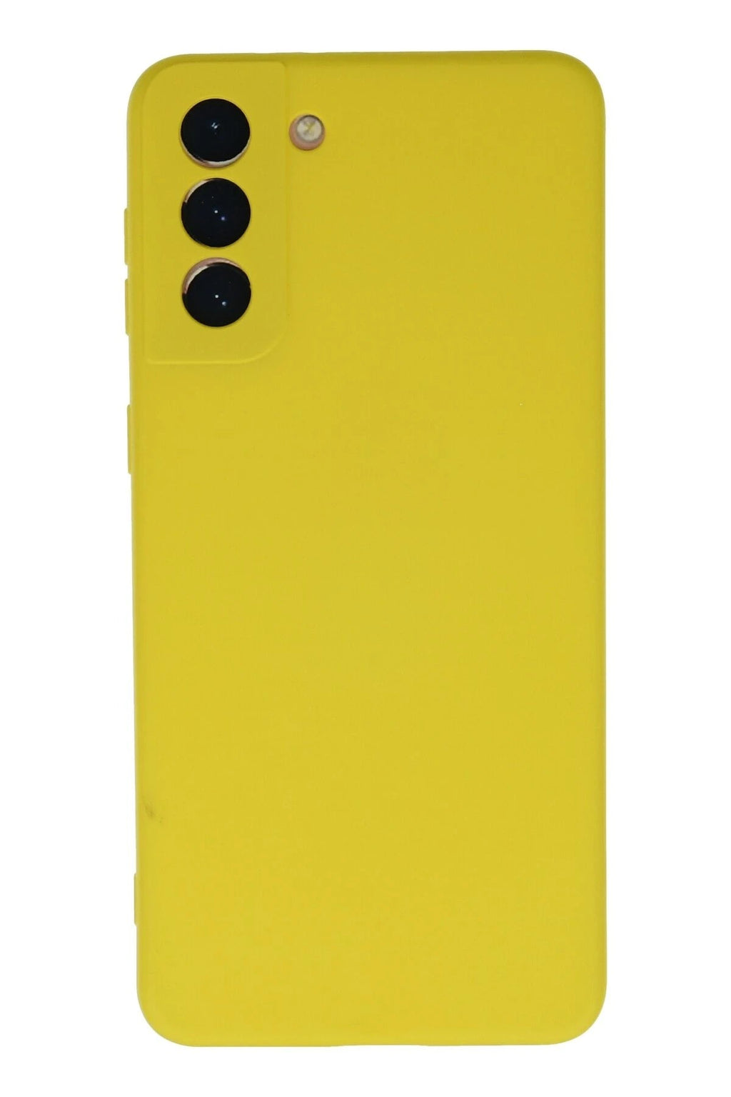 Mey İthalat® Samsung Galaxy S21 Plus Kılıf Nano içi Kadife Silikon - Sarı