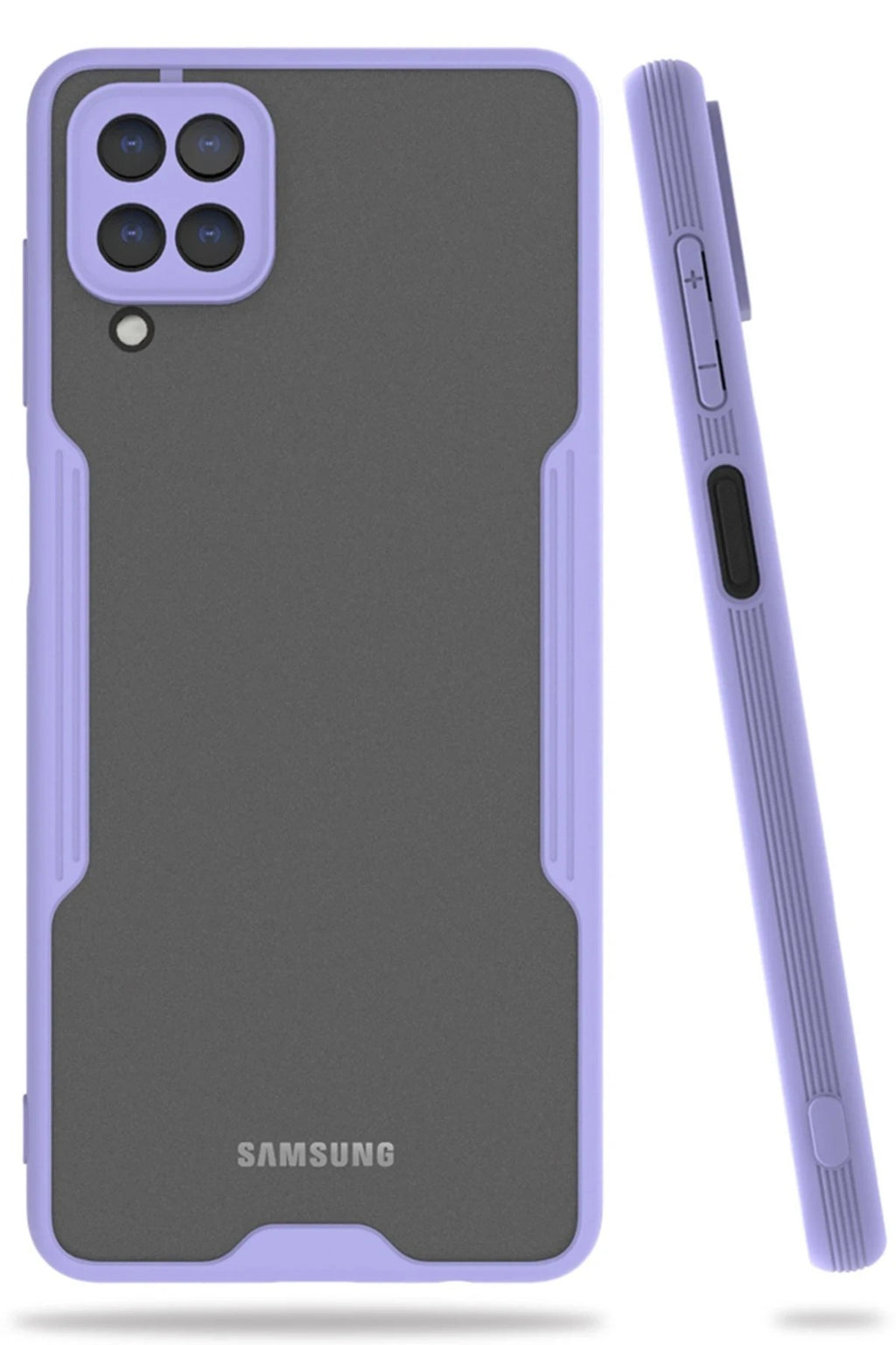 Mey İthalat® Samsung Galaxy A22 Kılıf Platin Silikon - Lila