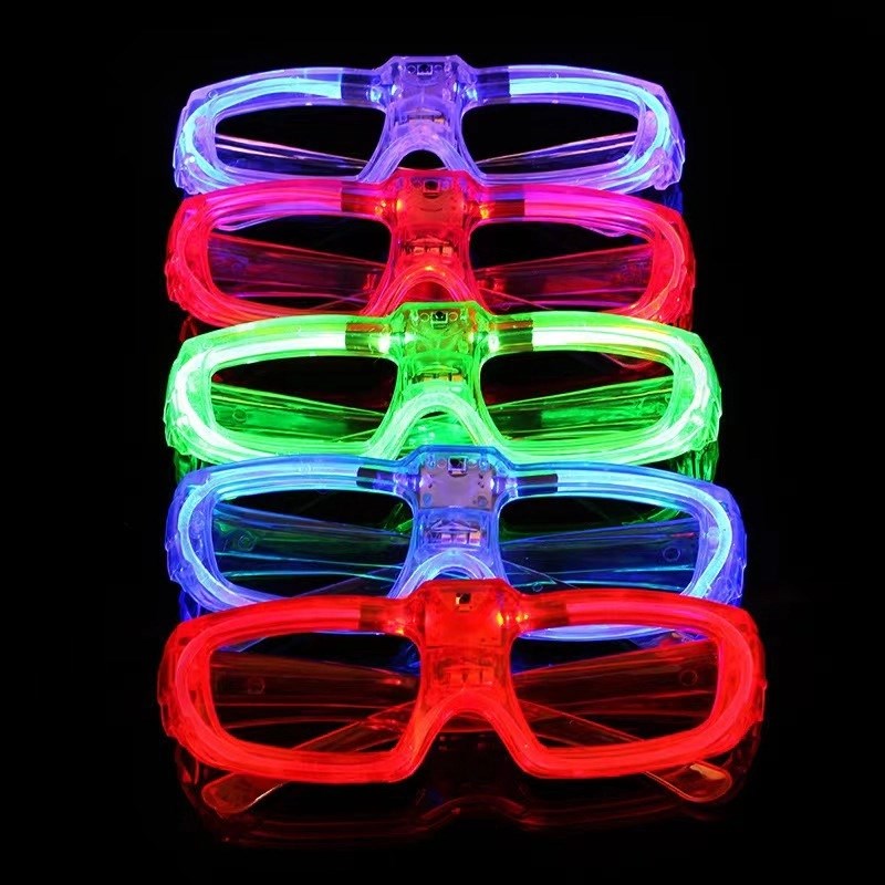 Mey İthalat® Pembe LED Işıklı Parti Gözlüğü 3 Modlu – Glow &amp; Gece Eğlence Gözlüğü