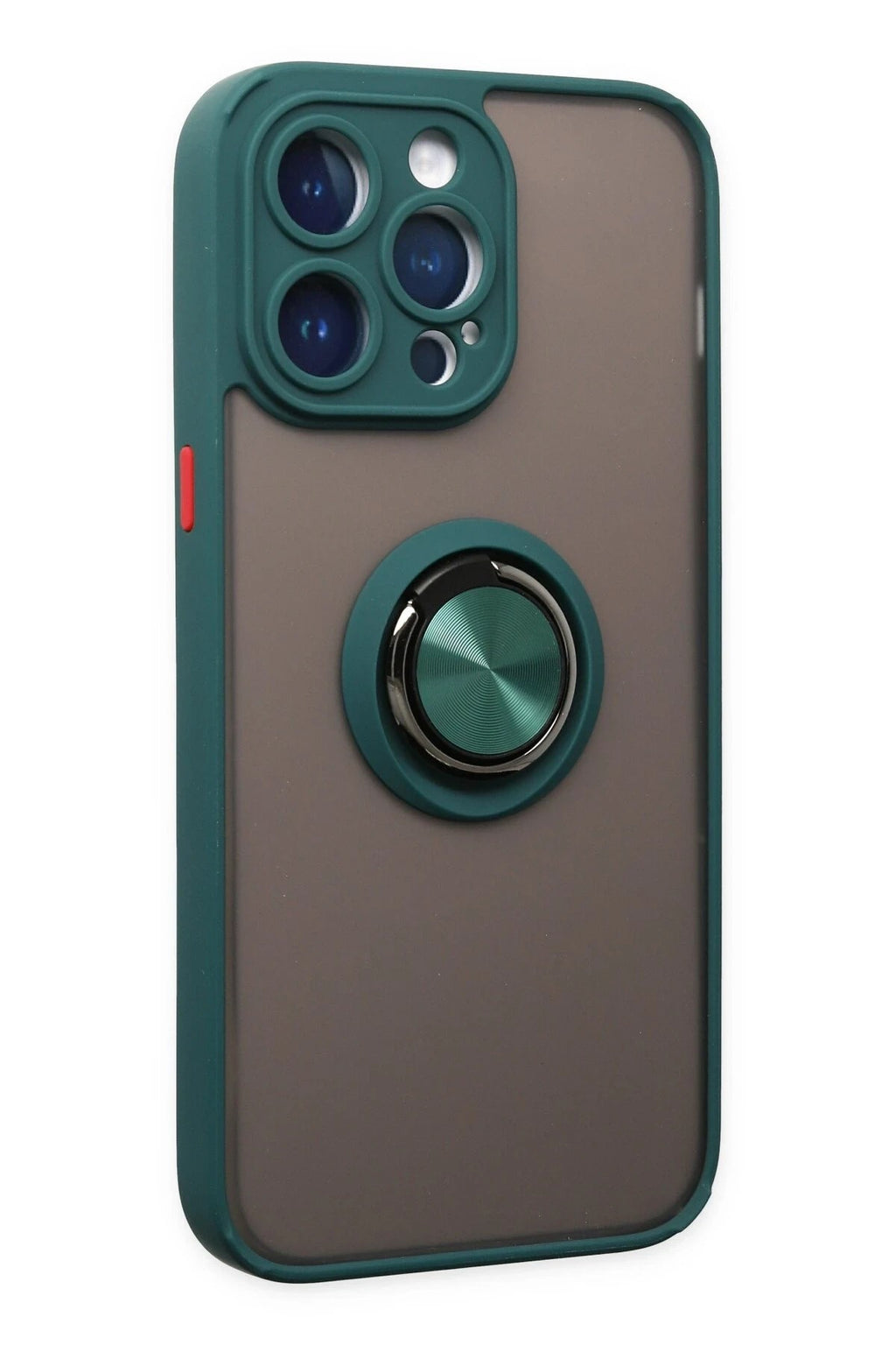 Mey İthalat® iPhone 14 Pro Max Kılıf Montreal Yüzüklü Silikon Kapak - Yeşil