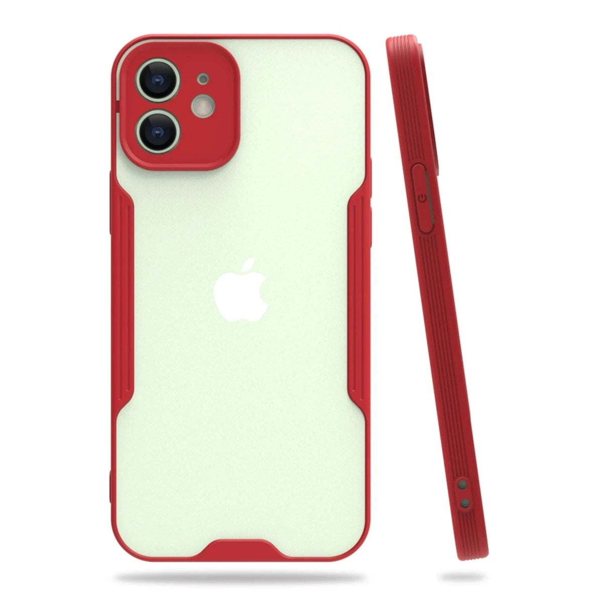 Mey İthalat® iPhone 12 Kılıf Platin Silikon - Kırmızı