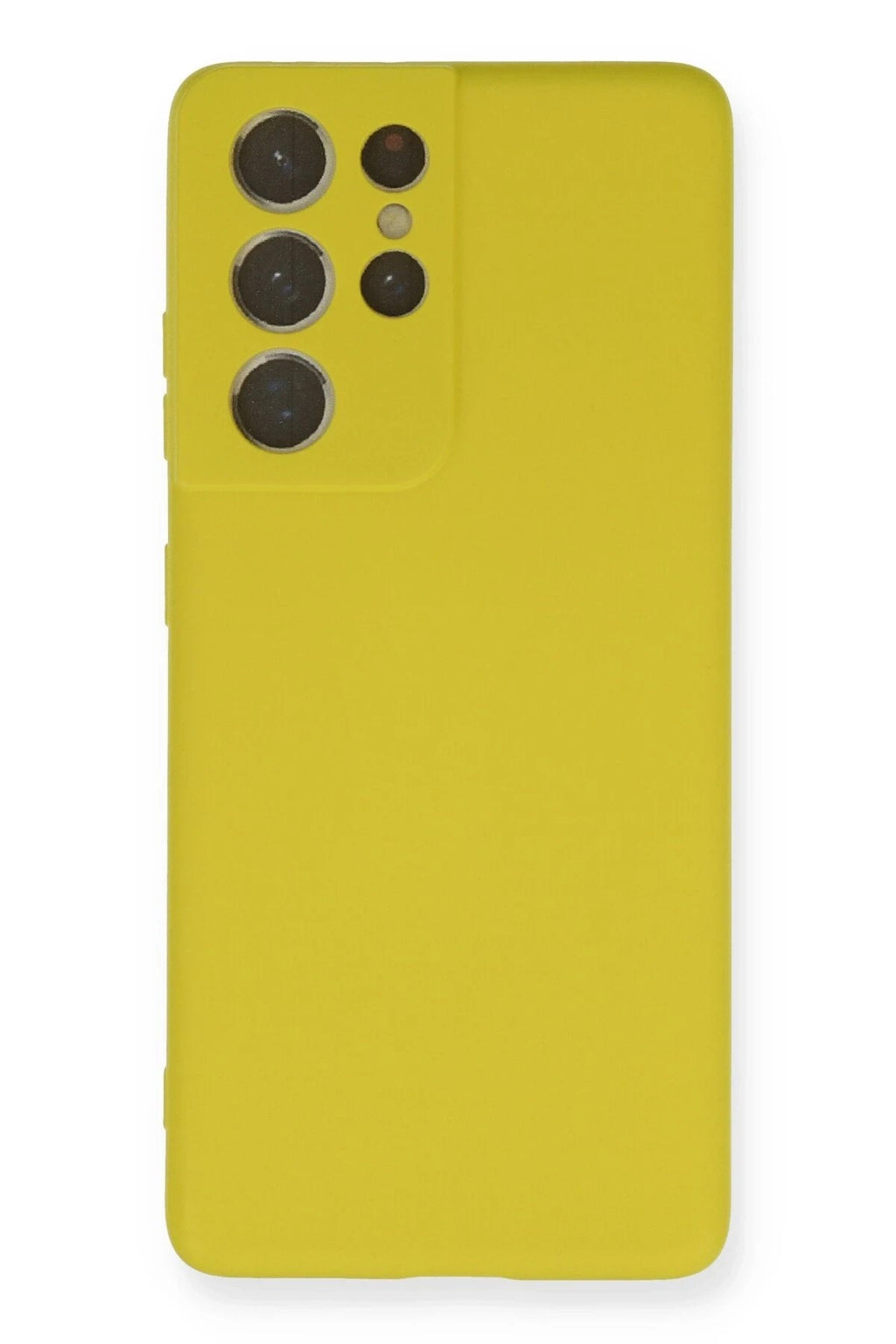 Mey İthalat® Samsung Galaxy S21 Ultra Kılıf Nano içi Kadife Silikon - Sarı