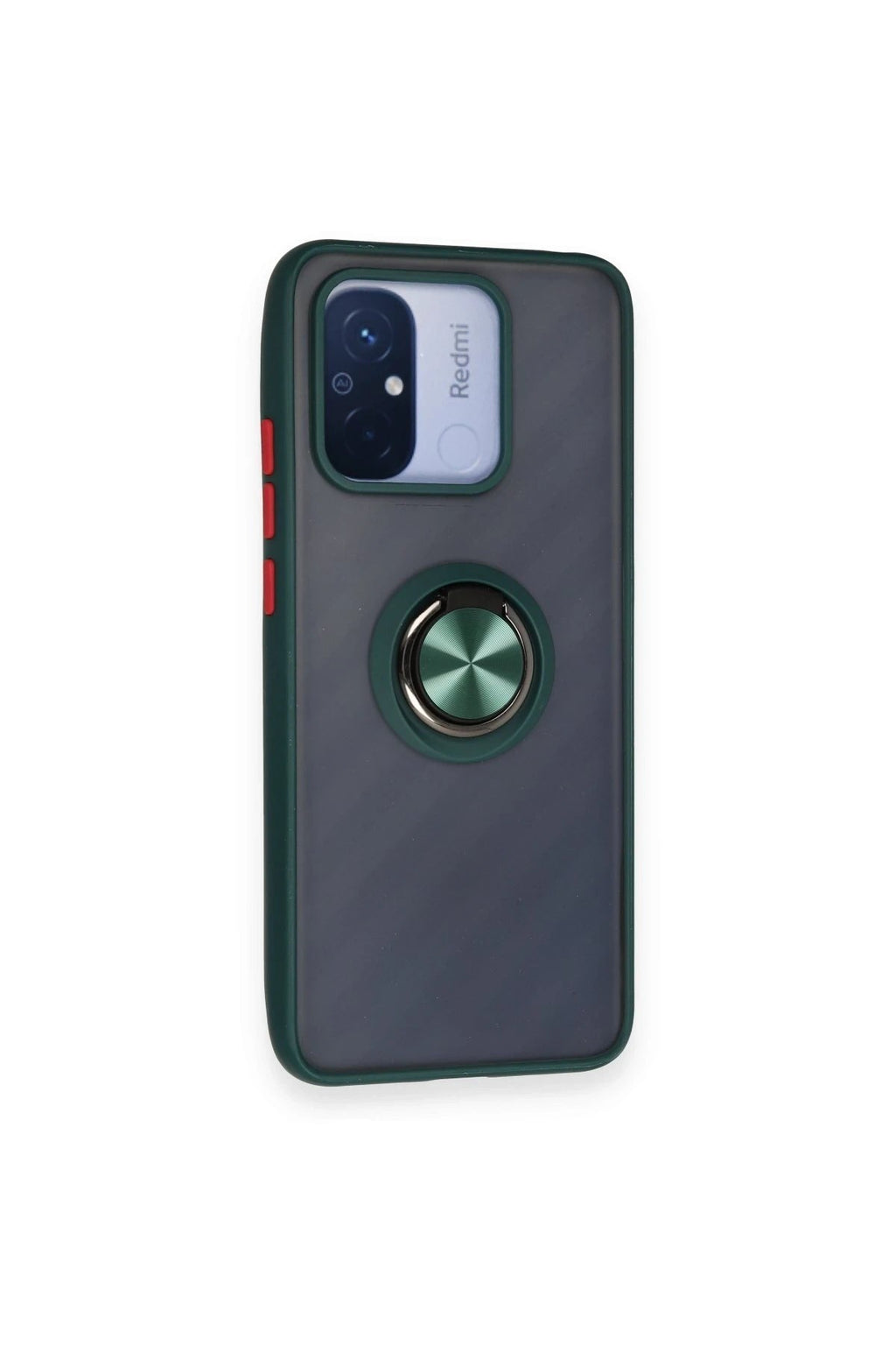 Mey İthalat® Redmi 12C Kılıf Montreal Yüzüklü Silikon Kapak - Yeşil