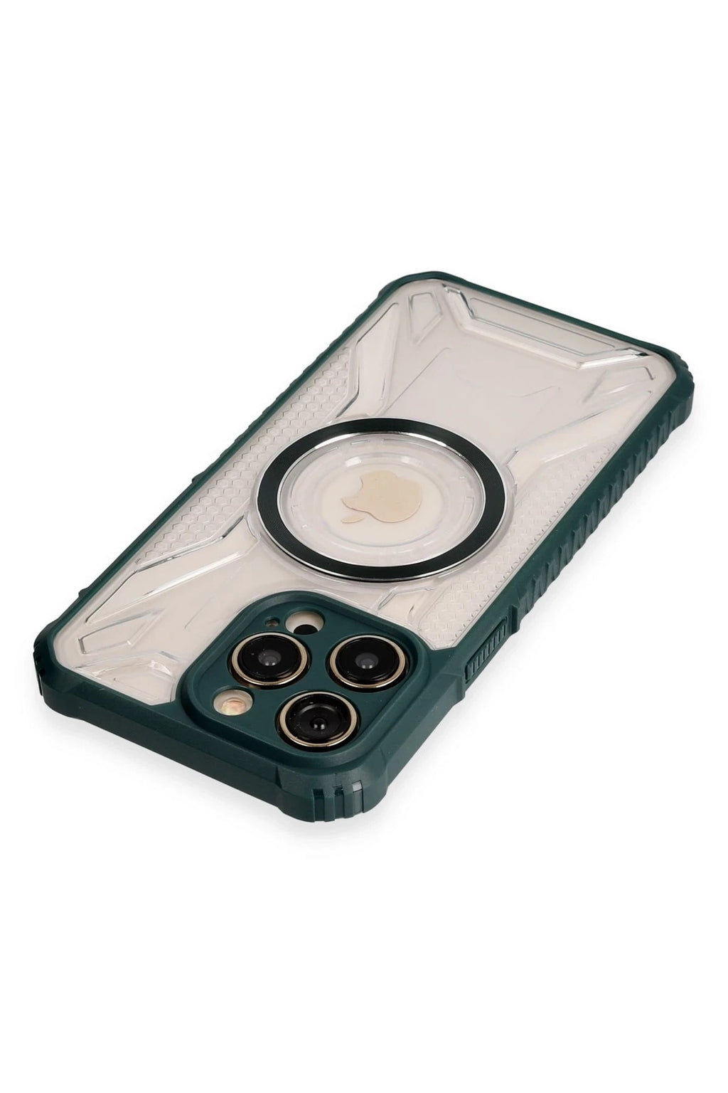 Mey İthalat® iPhone 13 Pro Max Kılıf Prag Magneticsafe Kapak - Koyu Yeşil
