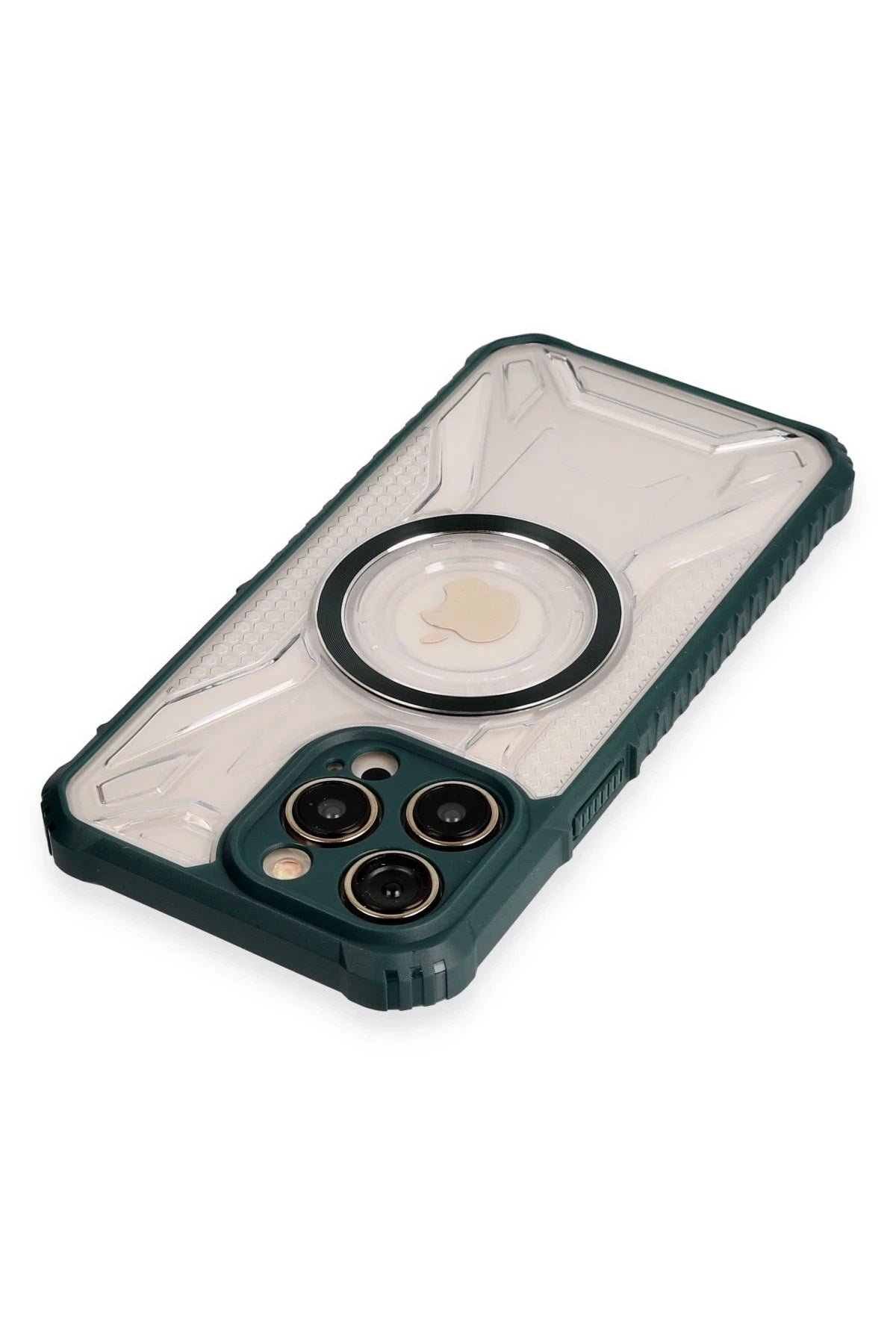 Mey İthalat® iPhone 13 Pro Max Kılıf Prag Magneticsafe Kapak - Koyu Yeşil
