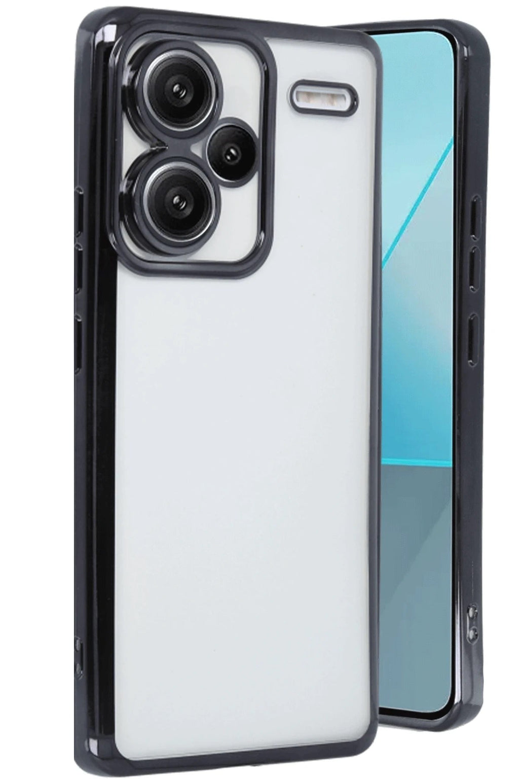 Mey İthalat® Redmi Note 13 Pro Plus Kılıf Lensli Silikon - Siyah