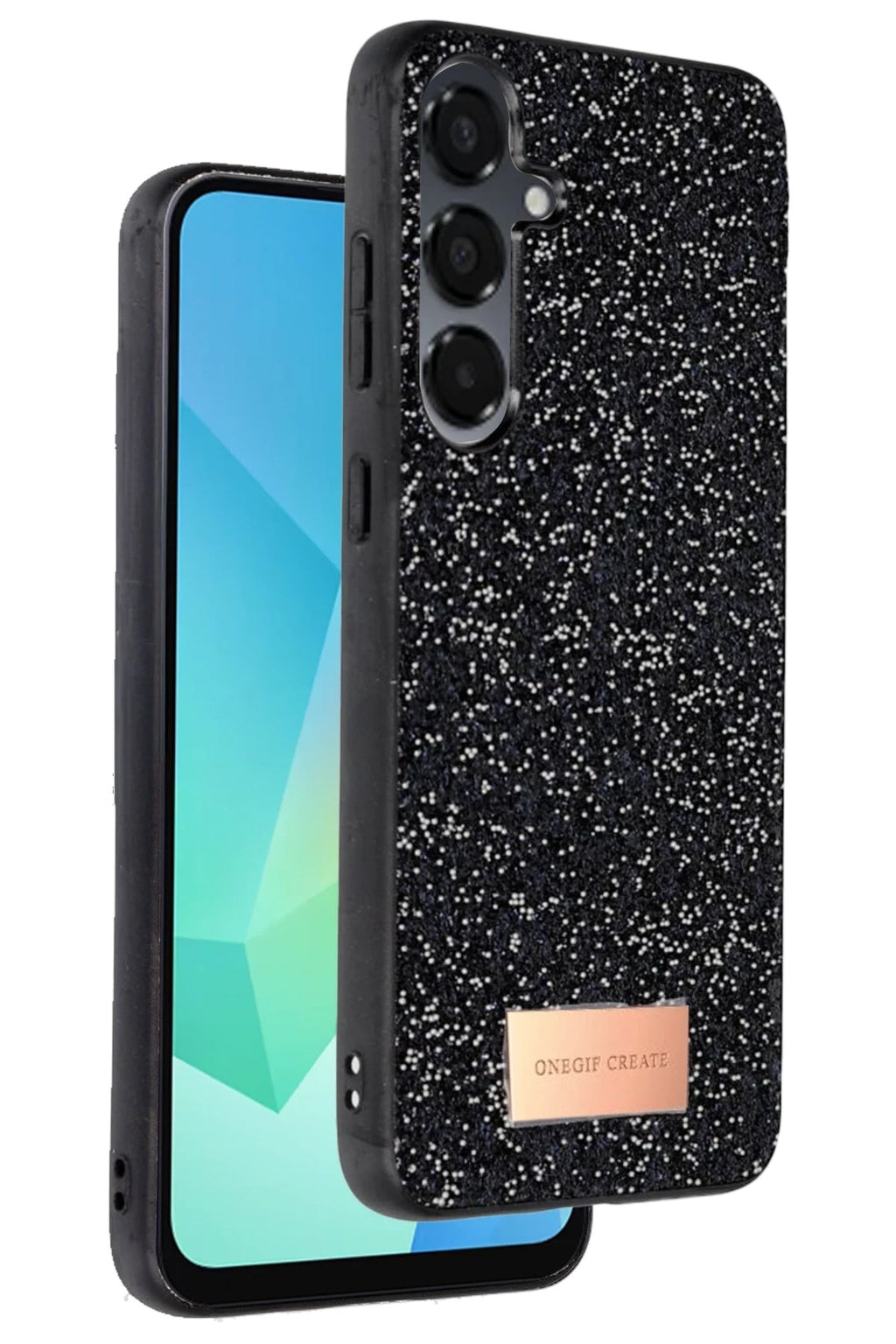 Mey İthalat® Samsung Galaxy A26 Bright Simli Kapak - Siyah