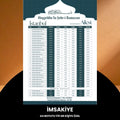 Ramazan İmsakiyesi - 170 Gr - A4 Boyut Kişiye Özel İsimli & Logolu 100 Adet Yeşil