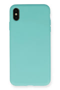 Mey İthalat® iPhone XS Max Kılıf Nano içi Kadife Silikon - Turkuaz